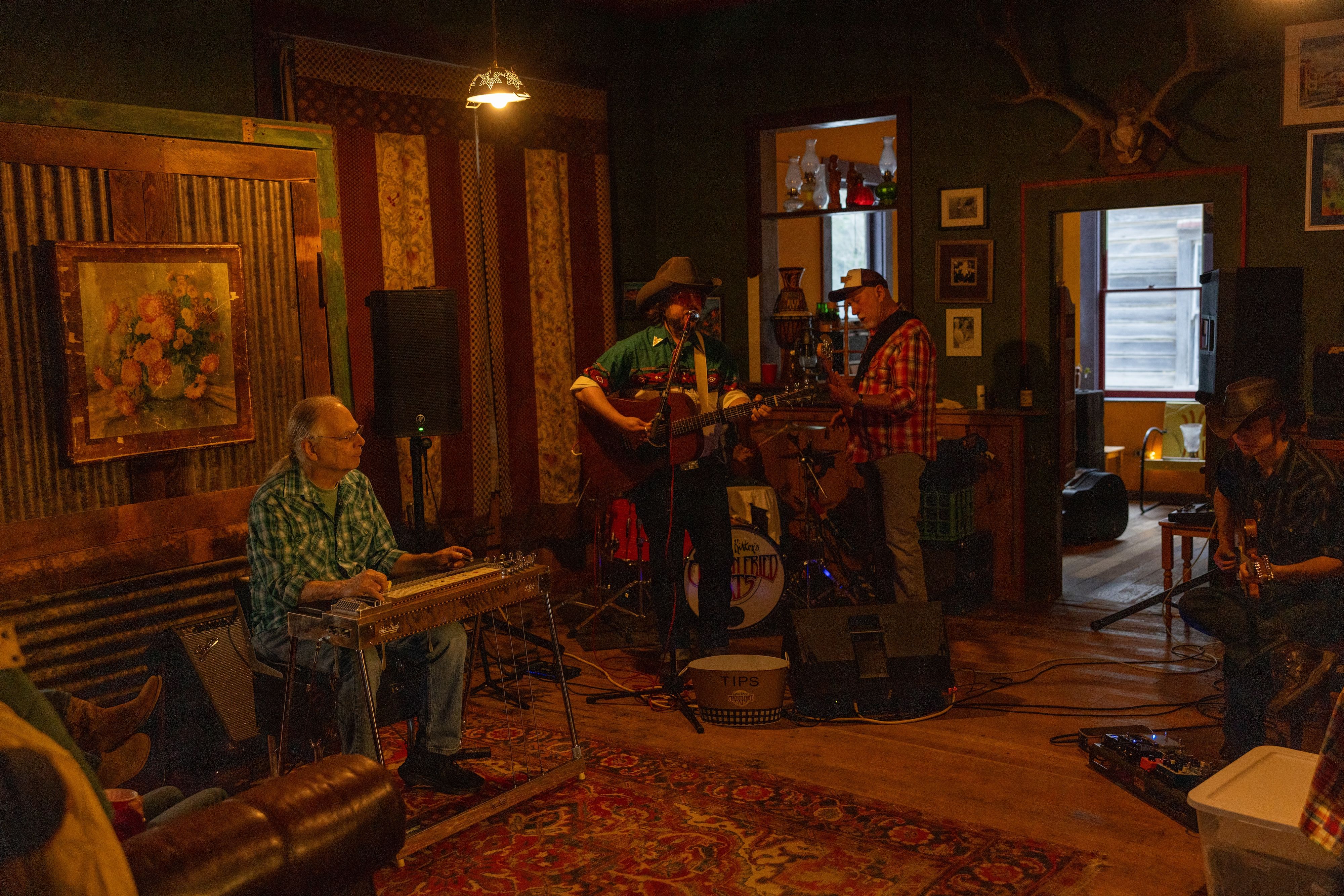 The Chicken Fried Cats play at Casey’s Place in Alleghany