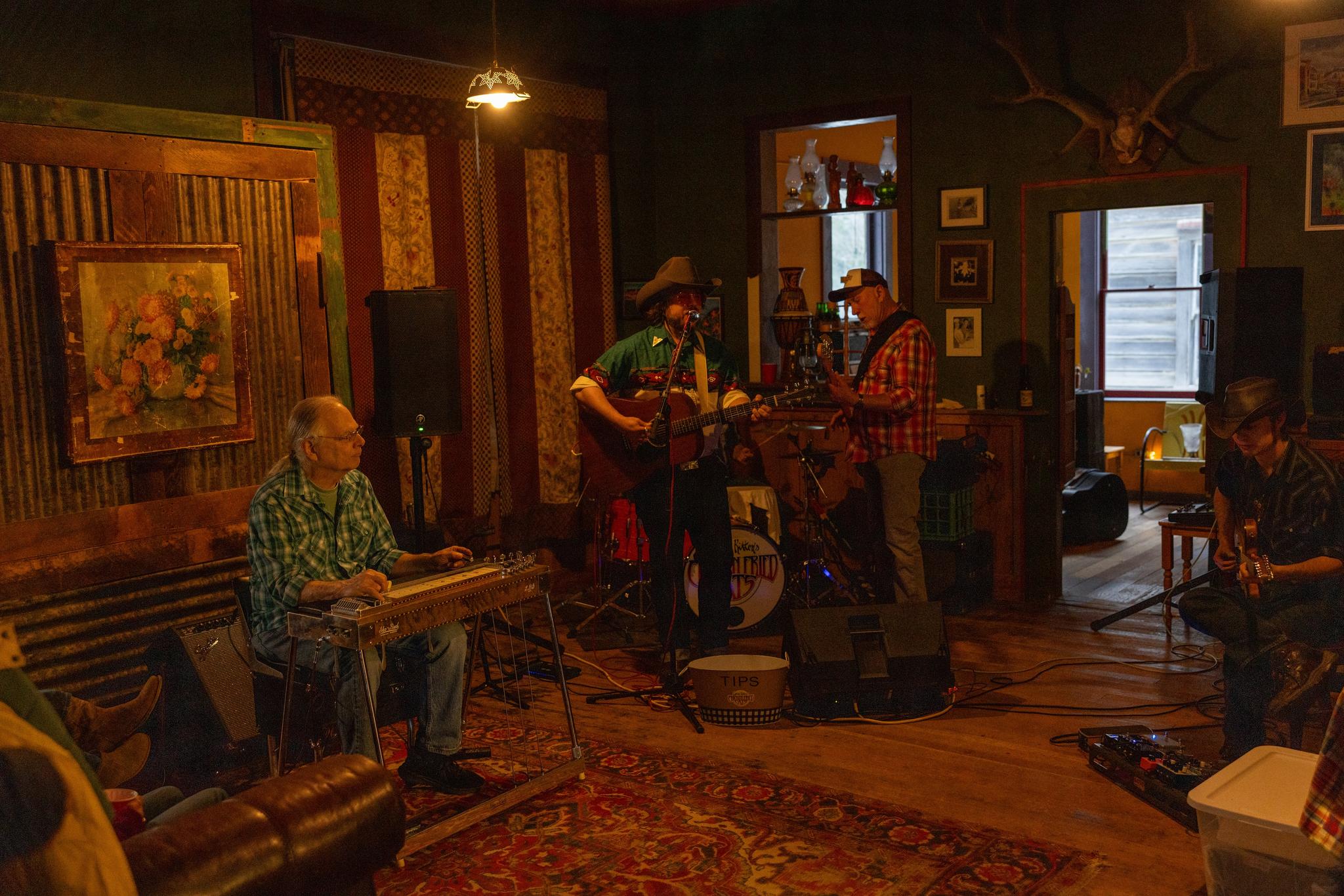 The Chicken Fried Cats play at Casey’s Place in Alleghany