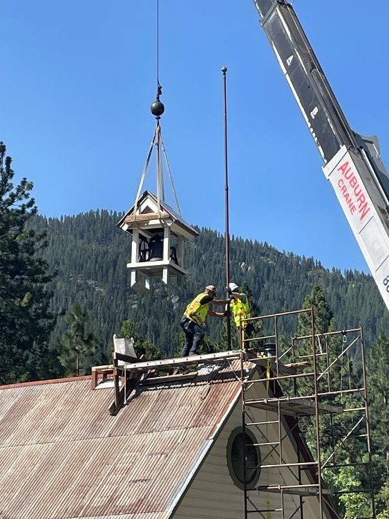 After 68 Years, Bell Rings Again Atop Historic Sierra City School