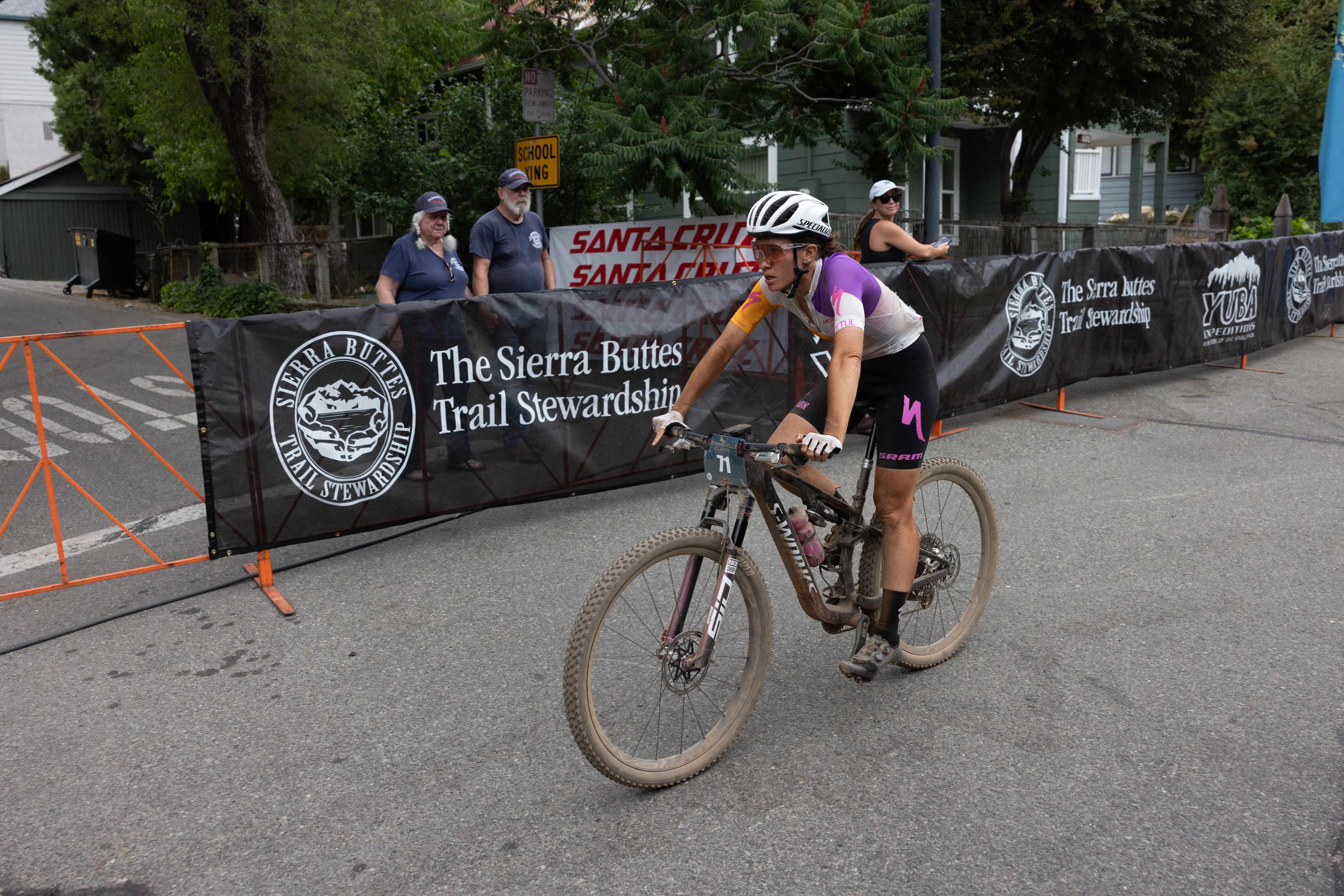 Sofia Gomez-Villafane just after finishing the cross-country race