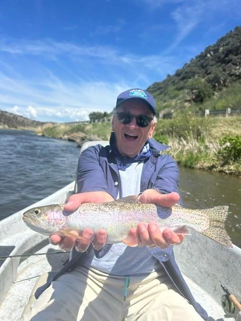 Lenny with a fish.