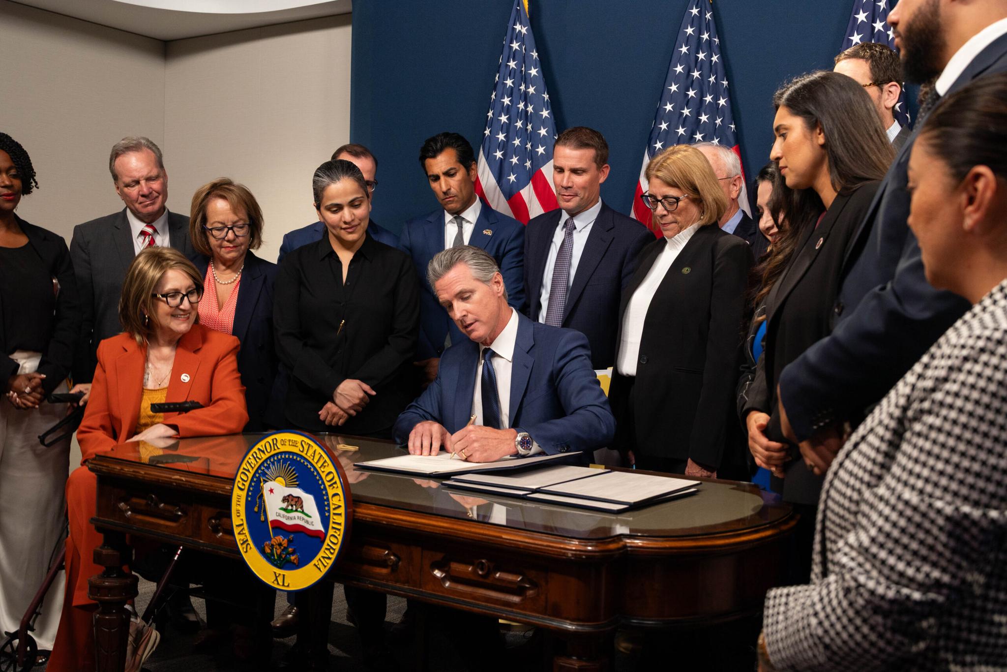 Governor Gavin Newsom signs legislation in August allowing Californians to vote on Proposition 50.