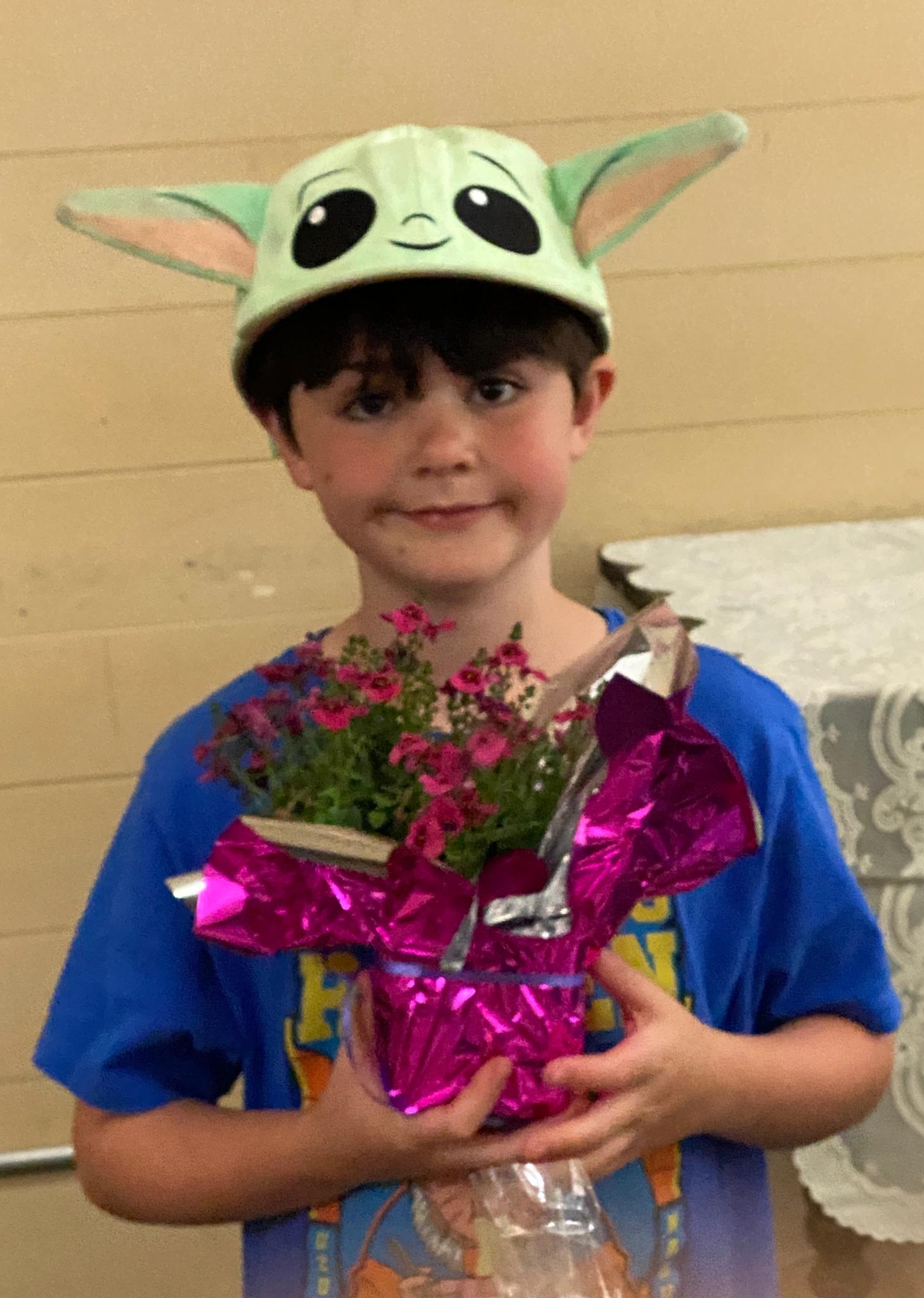 Rudy Jackson sporting his Yoda hat