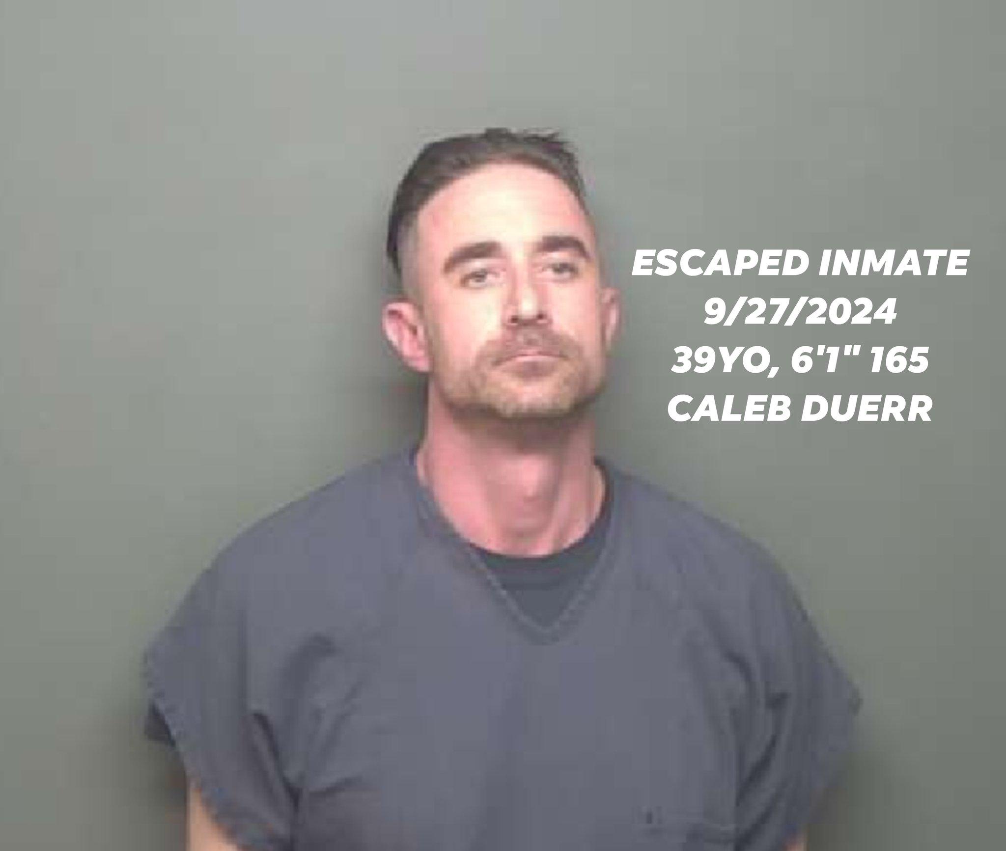 Mugshot of Caleb Duerr shared by the Plumas County Sheriff’s Office
