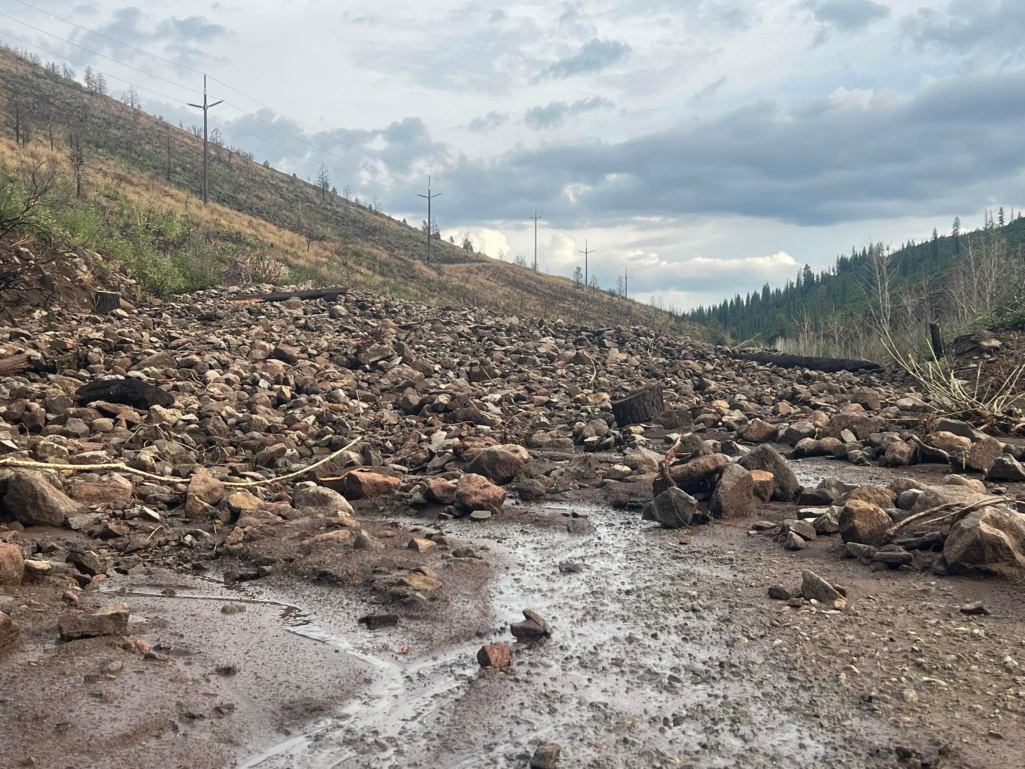 The Sierra County Sheriff’s Office shared this picture of a slide on Smithneck Road last week.
