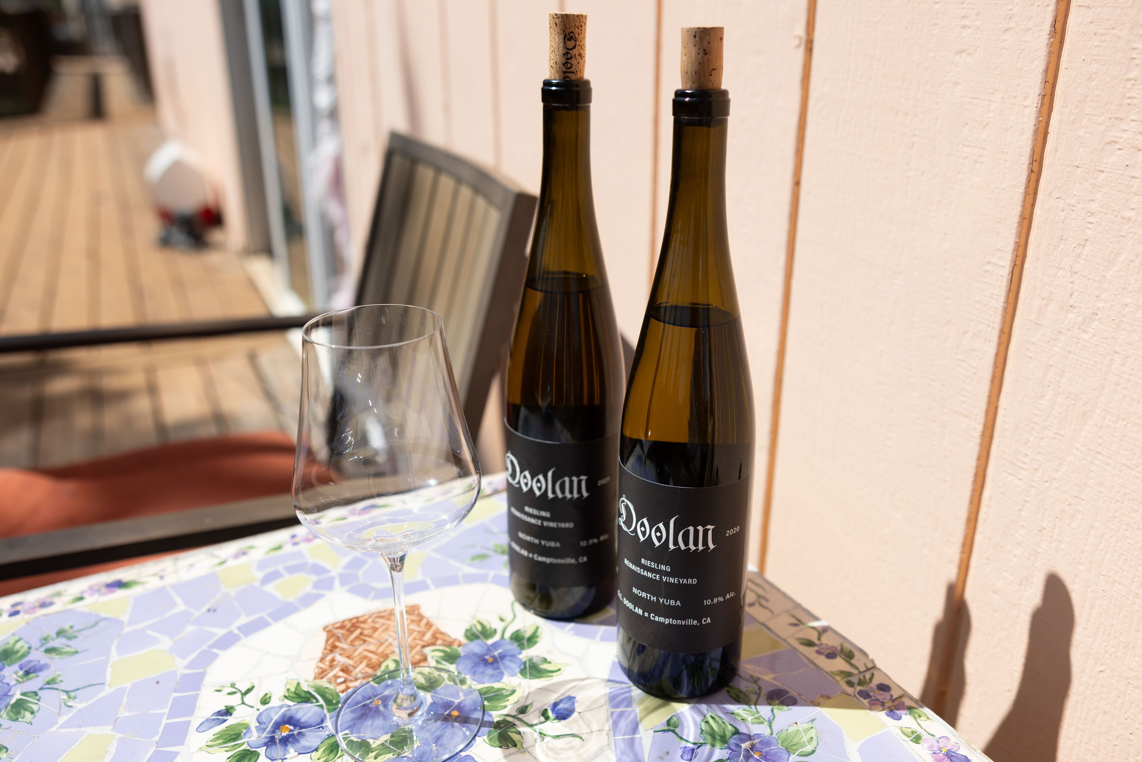 Doolan Wines’ Riesling vintages, ready to be poured.