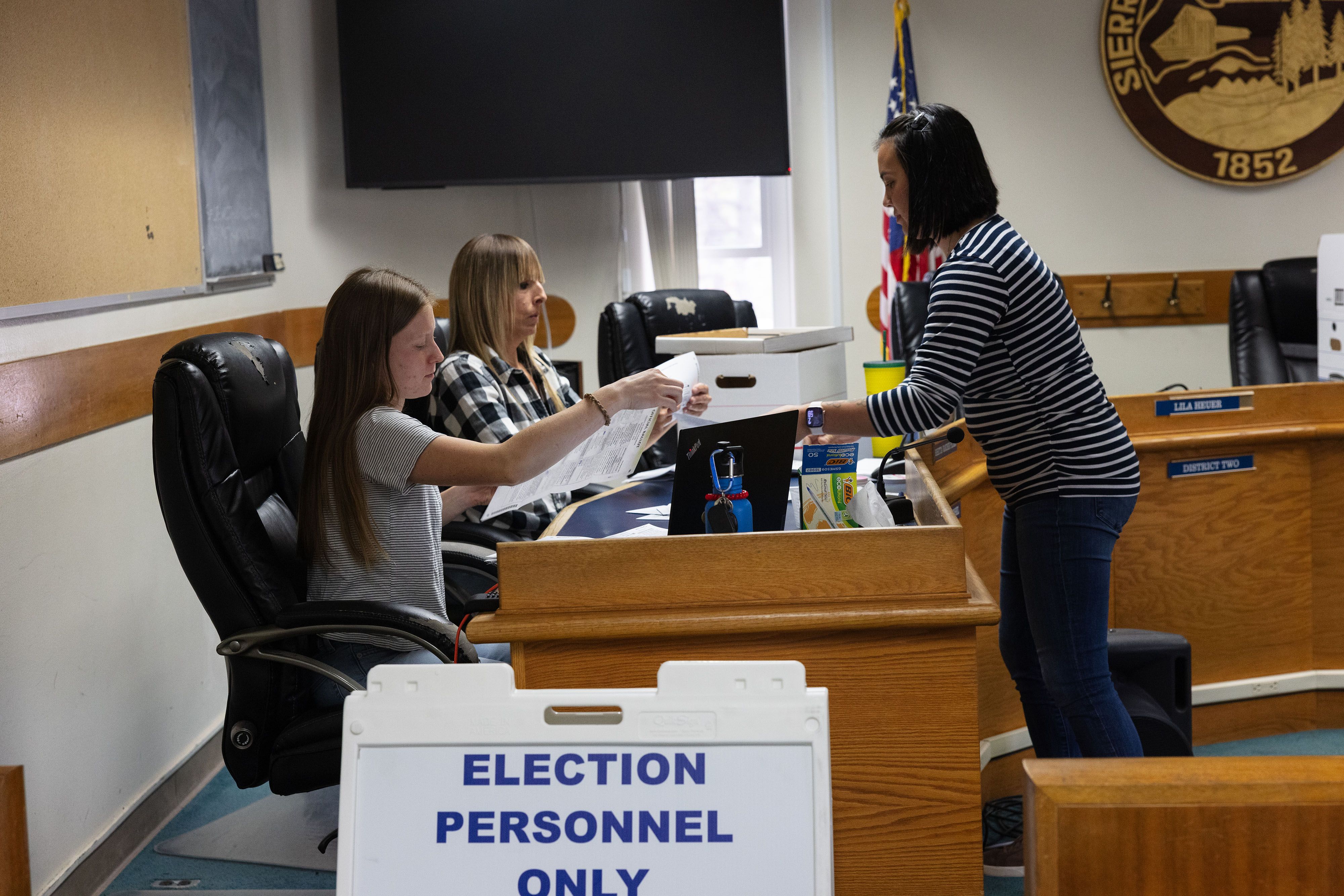 Ballots were opened and processing began at the Downieville Courthouse on Wednesday, October 30th