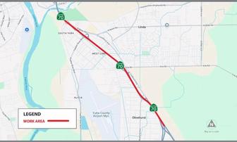 Caltrans Starts Overnight Highway 70 Pavement Work