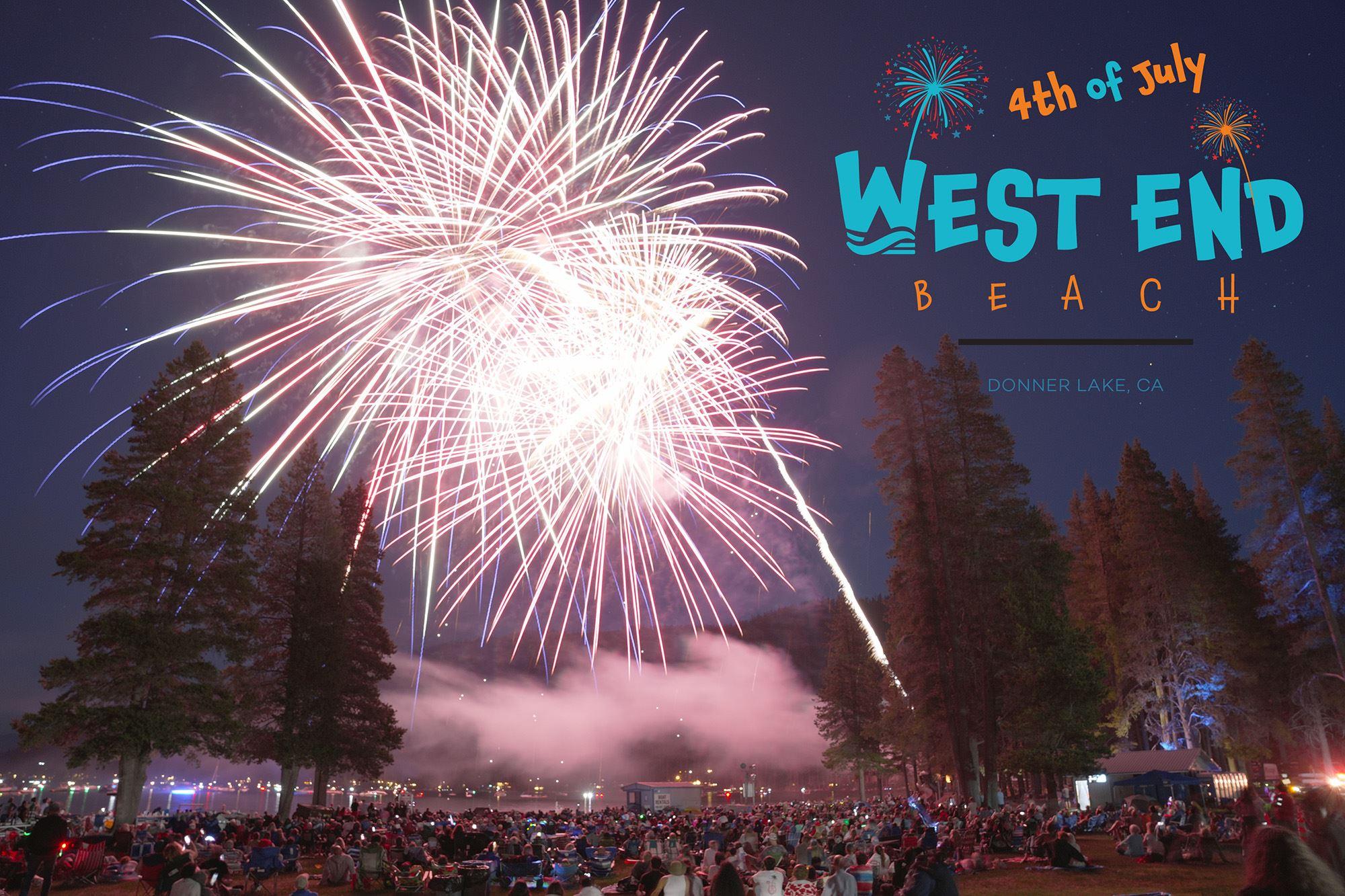 Fireworks at Donner Lake in 2025. Credit: Truckee-Donner Recreation and Park District.