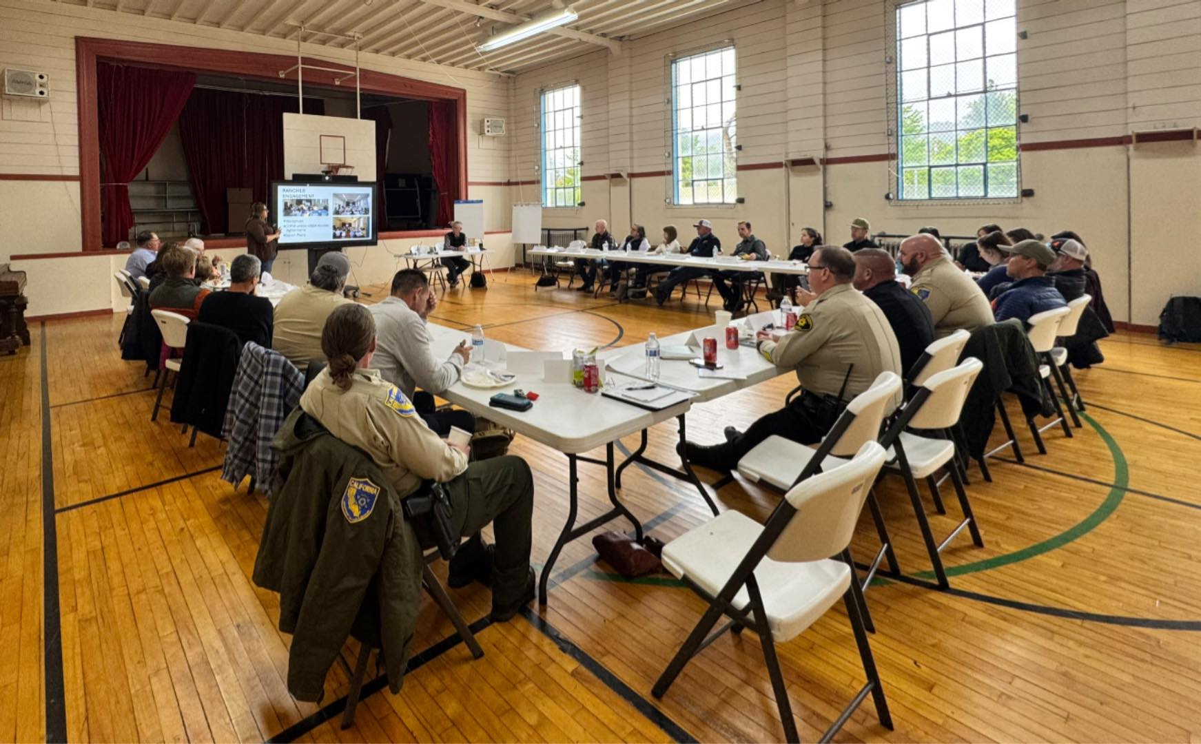 Agency leaders gathered at the Sierraville Schoolhouse. Credit: Assemblymember Heather Hadwick.