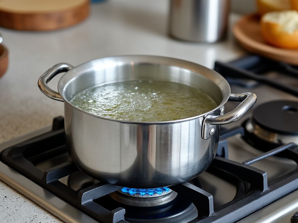 A boiling pot of water. Image generated by Grok.