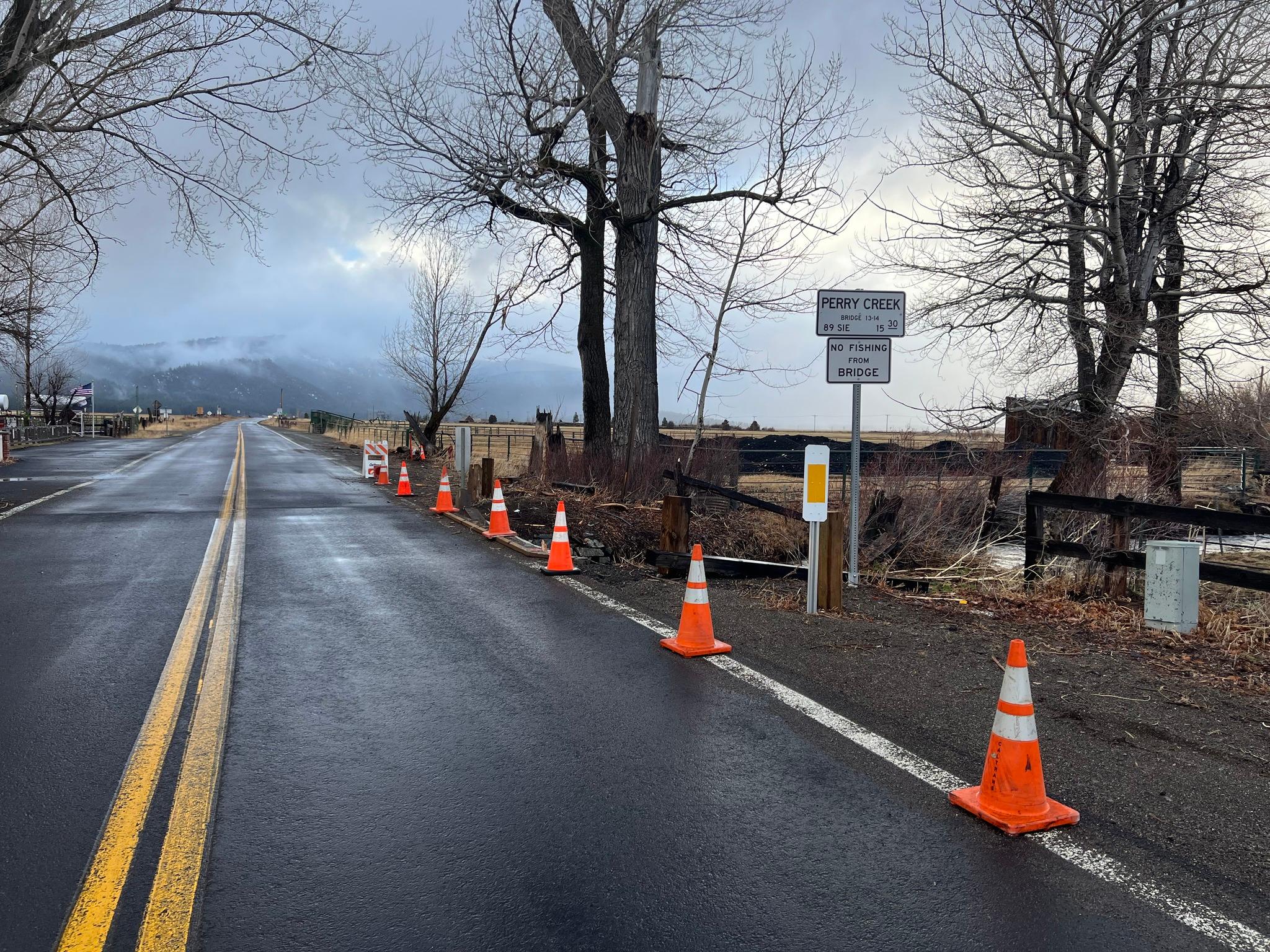 Damage caused by the hit-and-run in Sierraville. Photo courtesy of Sierra County Sheriff’s Office.
