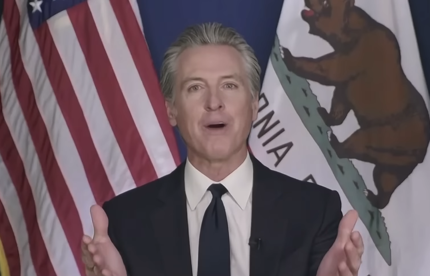 Governor Gavin Newsom announces the PHNIX initiative during an online press conference.