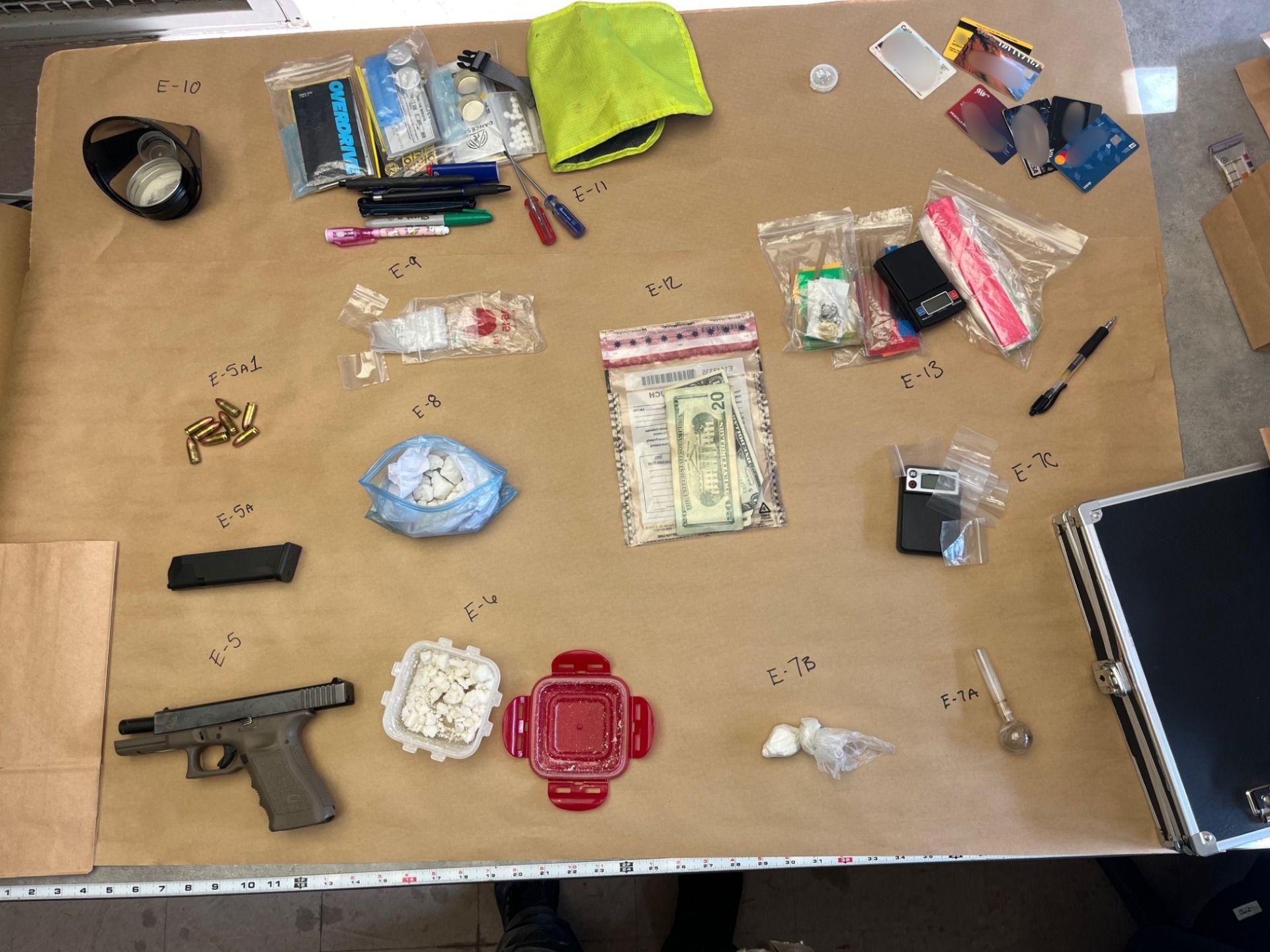 A picture of the seized items shared by the Nevada County Sheriff’s Office.