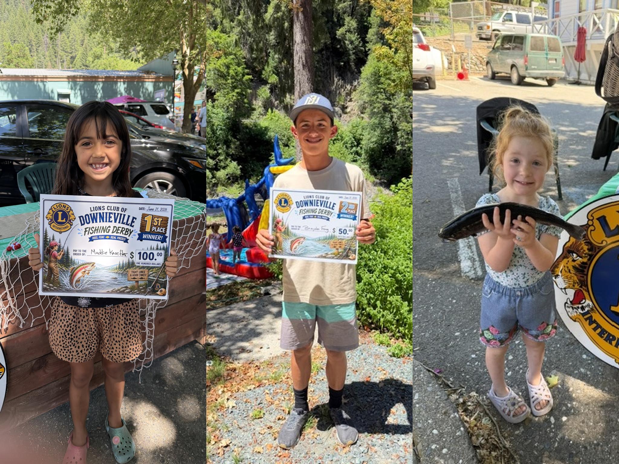 Left to right: Winners Maddie Knoefler, Brayden Fong, and Riley Carr.