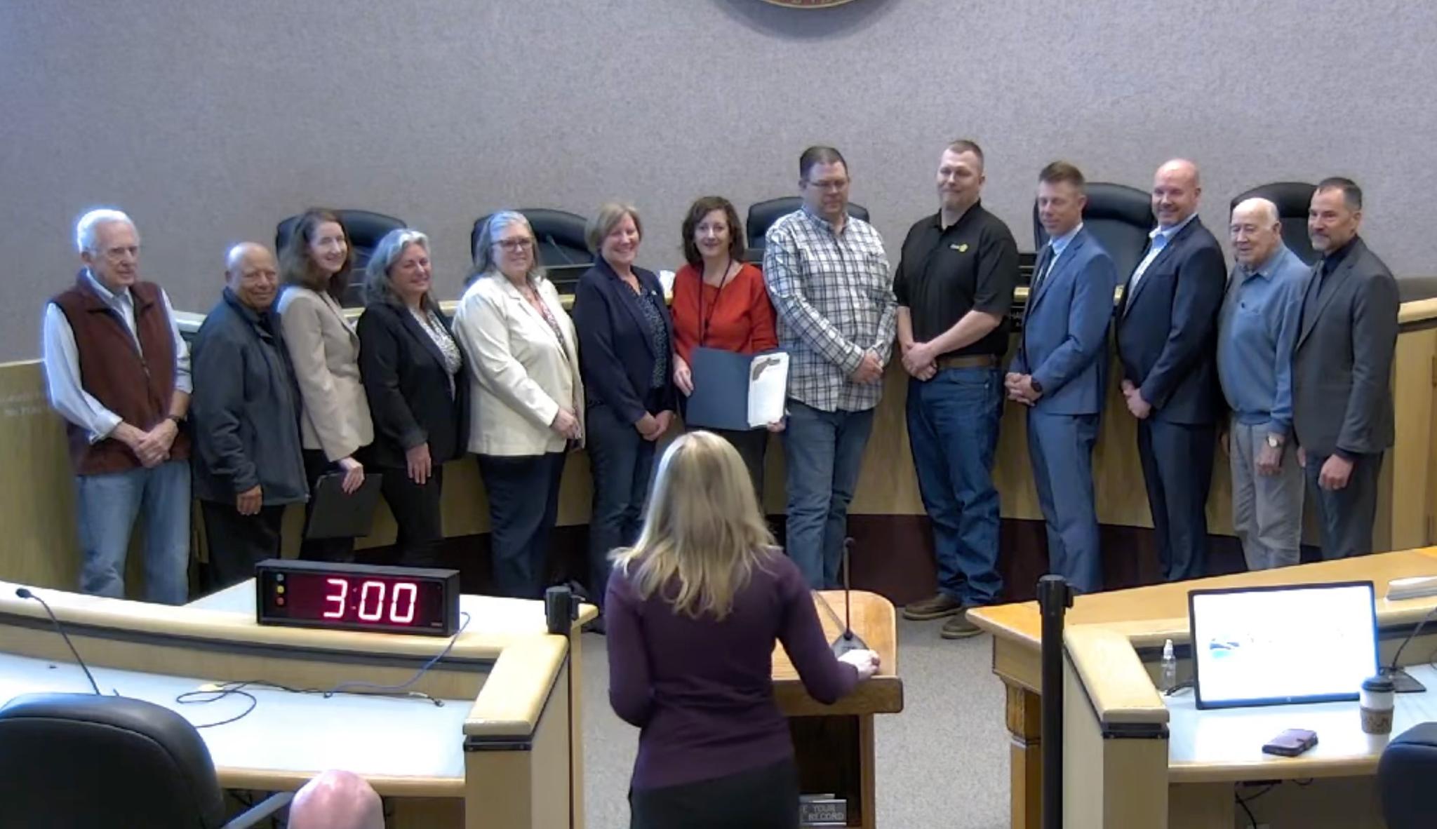 Grass Valley Rotary Club members gathered at the Nevada County Supervisors Meeting.