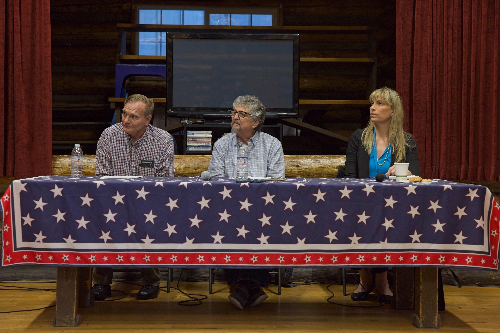 District 2 Supervisor candidates. Left to right: Bryan Davey, Michael Ostrom, and Sonya Meline.