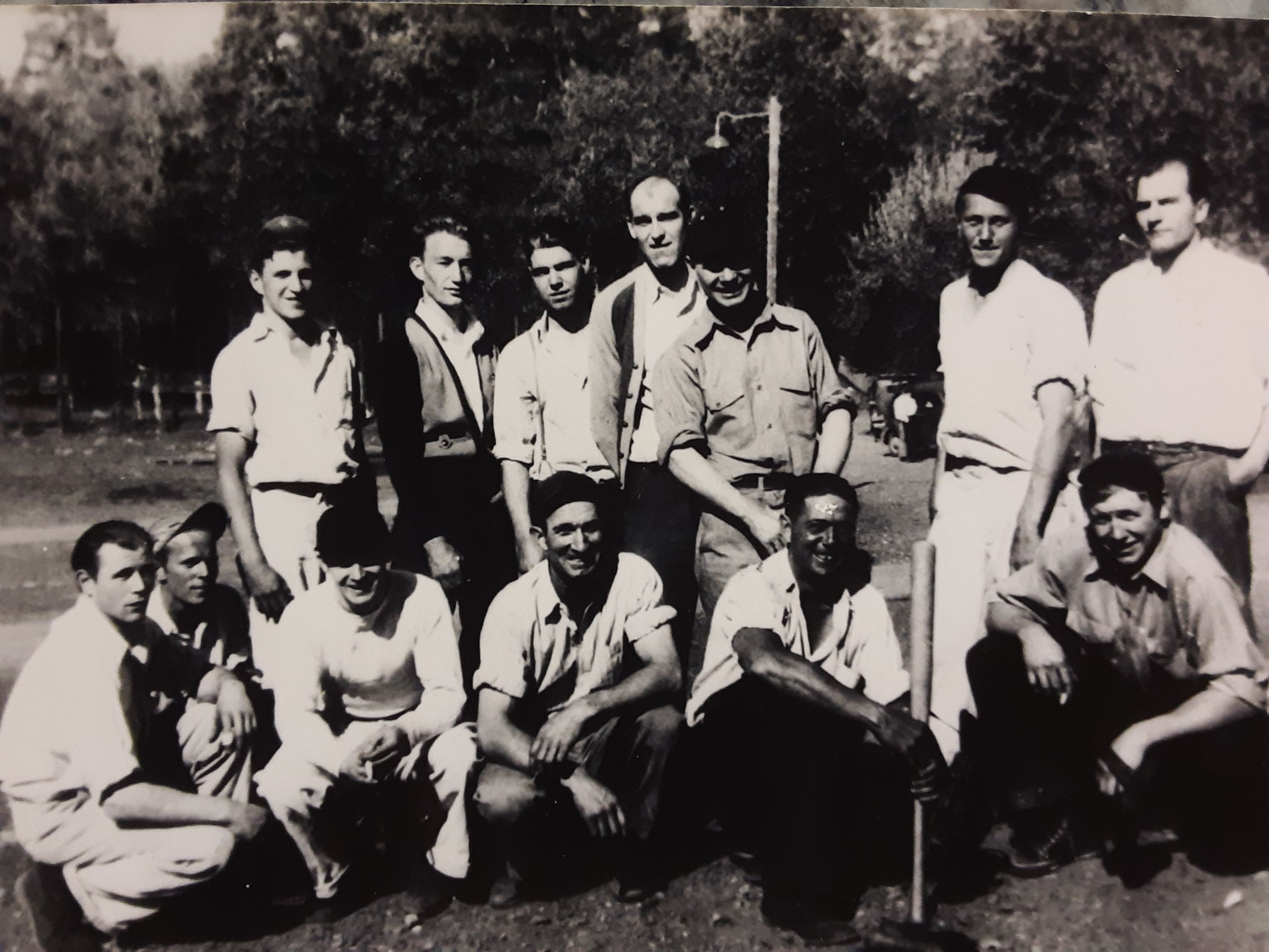 Alleghany Forest City Baseball team 1937. Top row: 4th Wilber Brust 6th Jackie Strell. bottom row 1st Al Hope, 2nd Dutch Stosnider, 4th Dick Brooks, 5th Ted Deal, 6th Bob Vance from Wayne Brooks