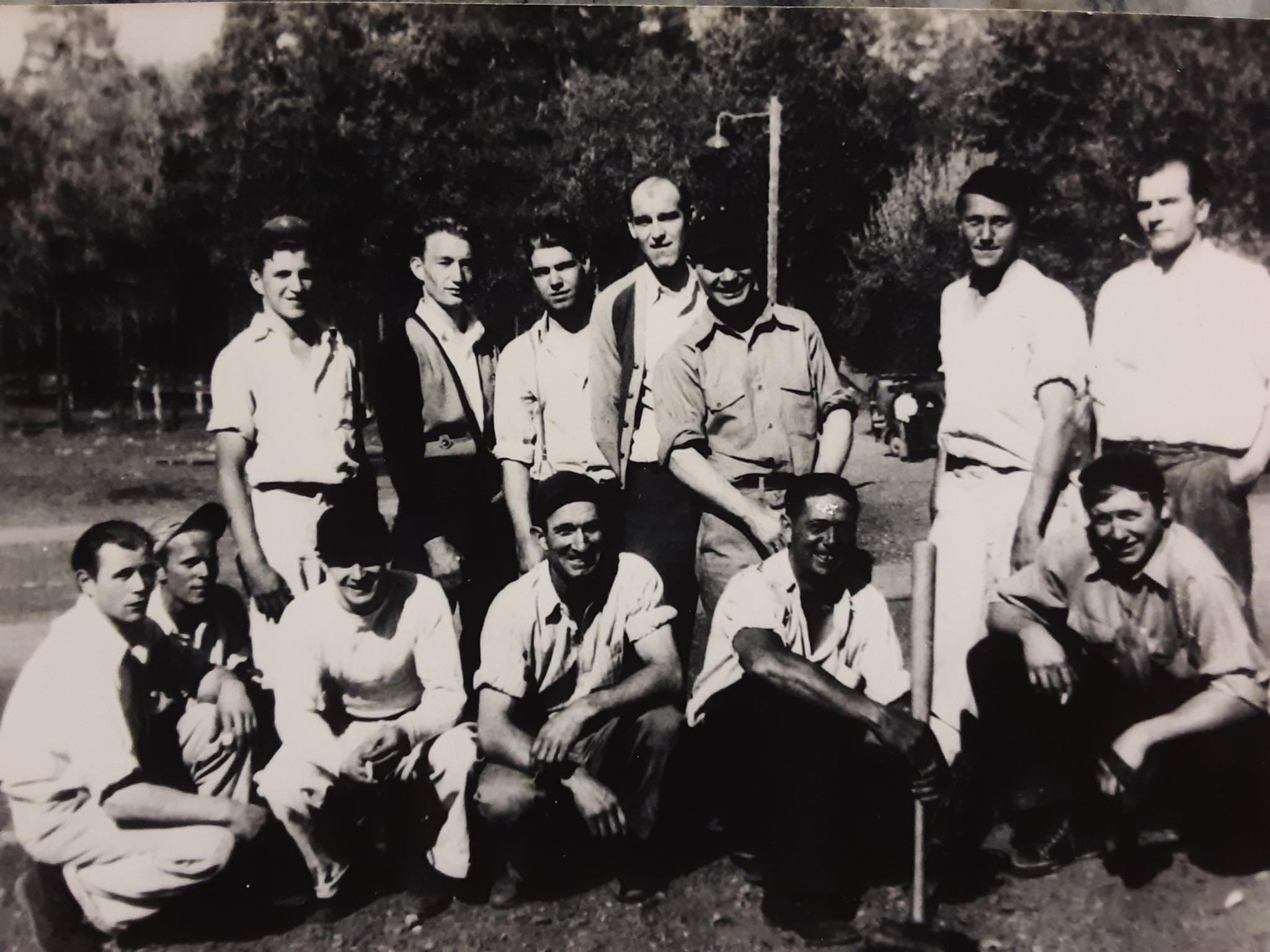 Alleghany Forest City Baseball team 1937. Top row: 4th Wilber Brust 6th Jackie Strell. bottom row 1st Al Hope, 2nd Dutch Stosnider, 4th Dick Brooks, 5th Ted Deal, 6th Bob Vance from Wayne Brooks
