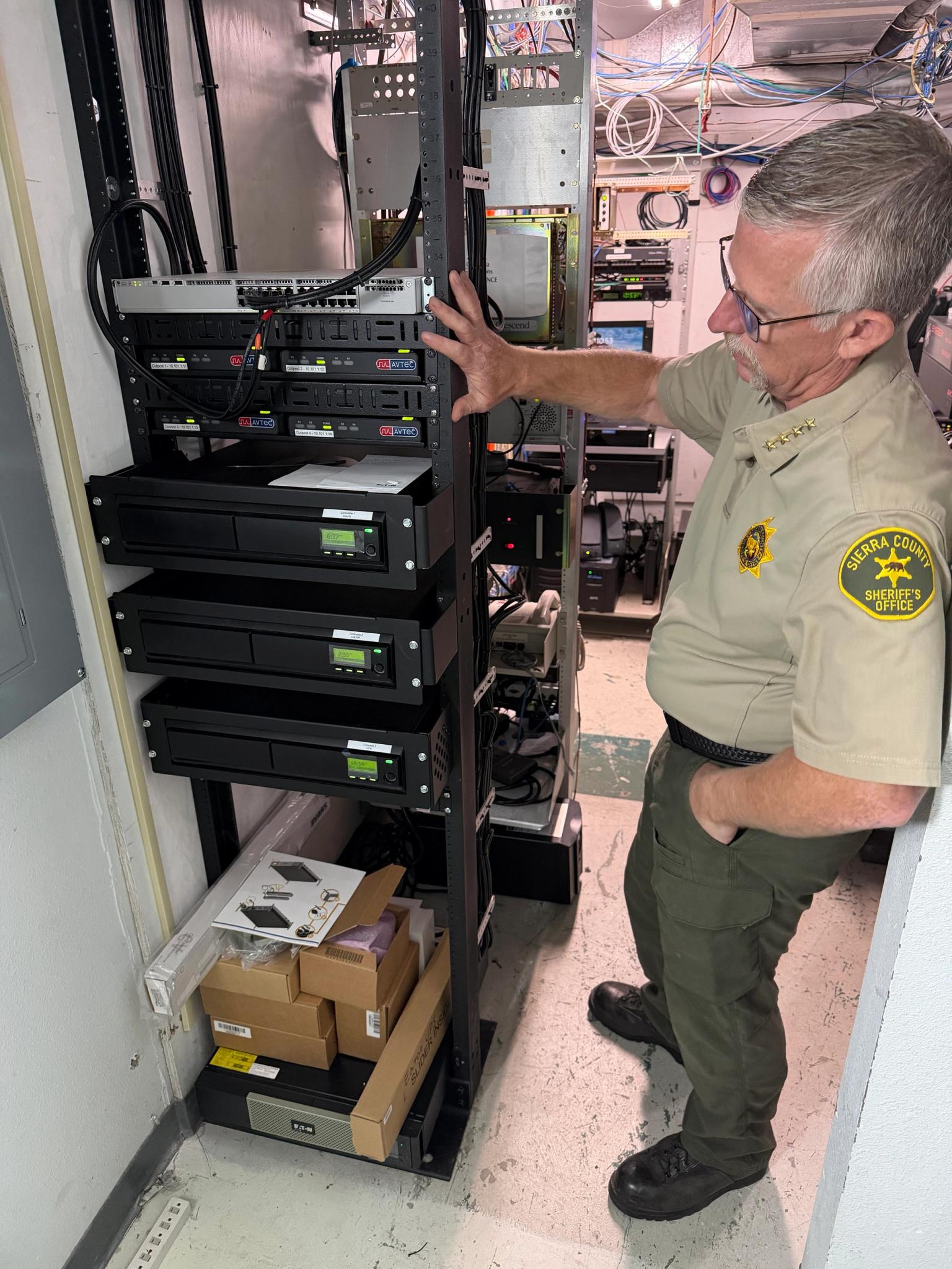 The Motorola radio computers and switching units now in operation.