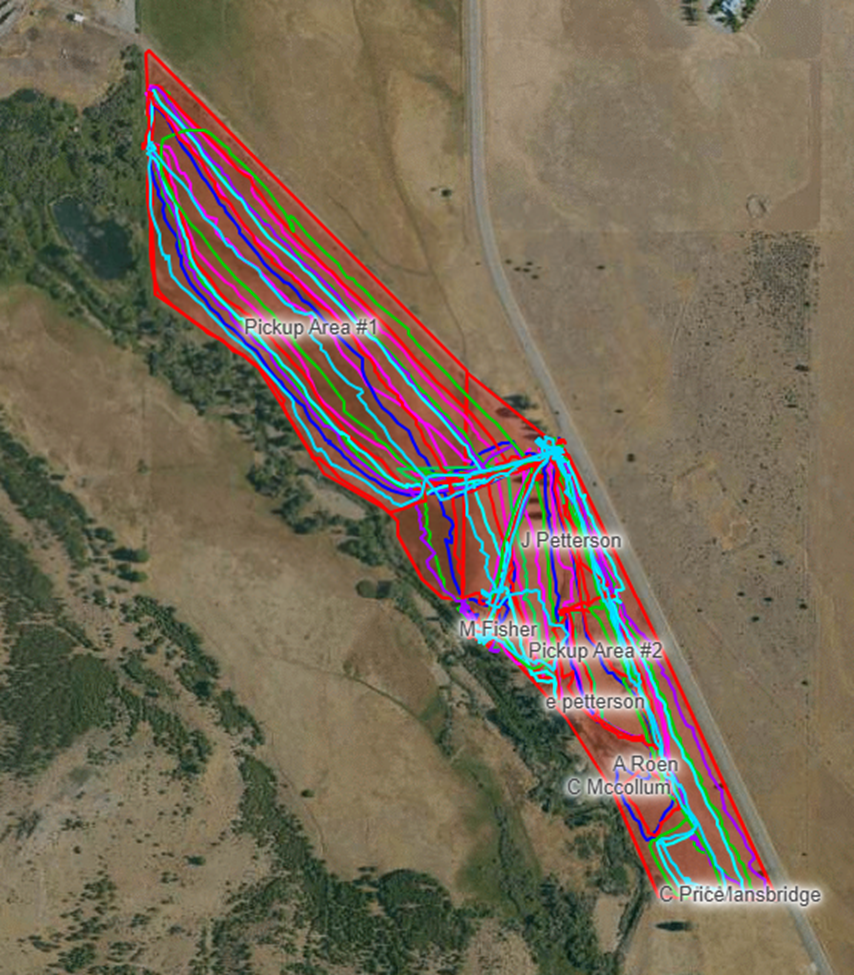 Students tracked progress and area coverage using SARTopo mapping technology. Credit: Sierra County Sheriff’s Office.