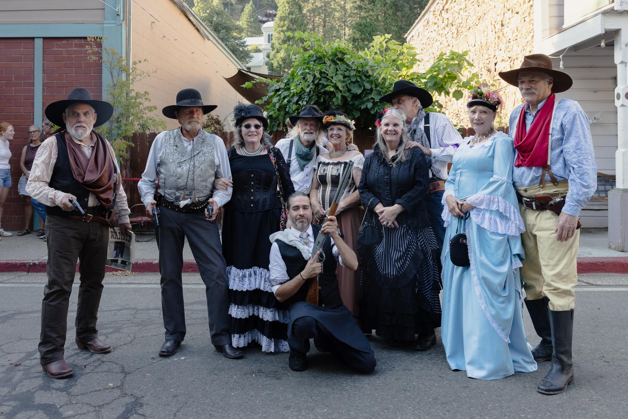 The Nevada Gunfighters on Main Street in Downieville