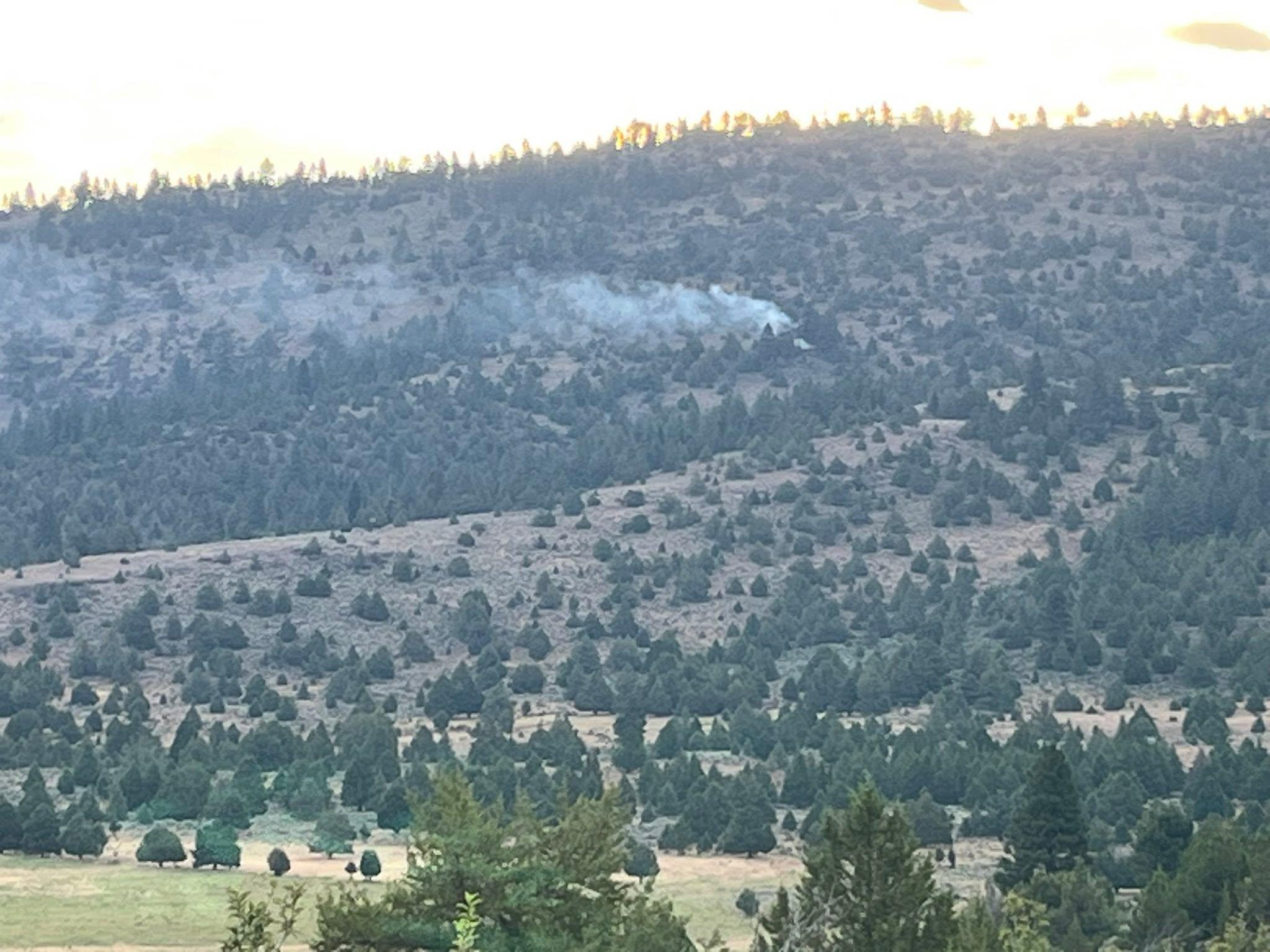 A photo of the Newman Fire shared by the Sierra County Sheriff’s Office.
