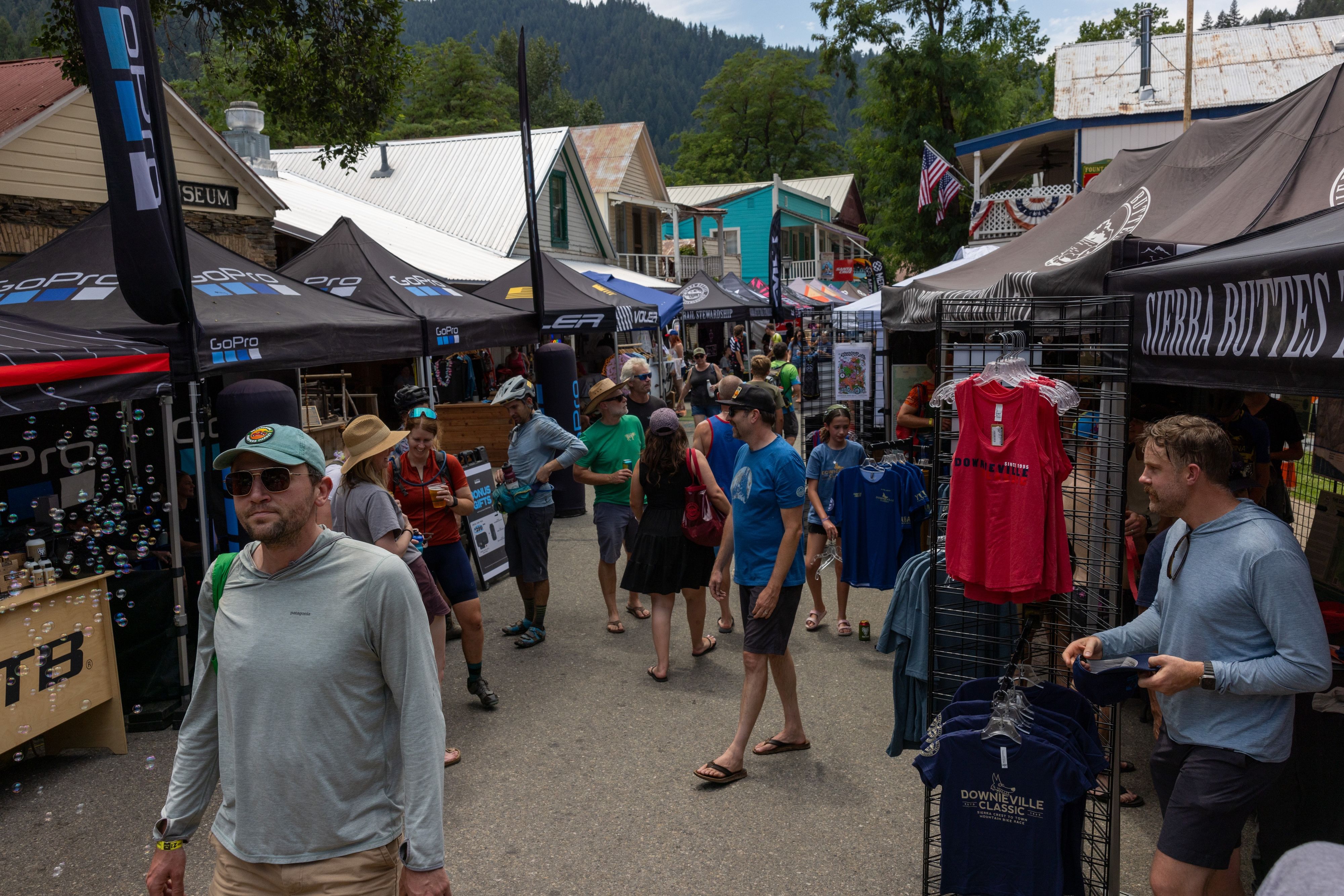 Vendors line Main Street on Saturday