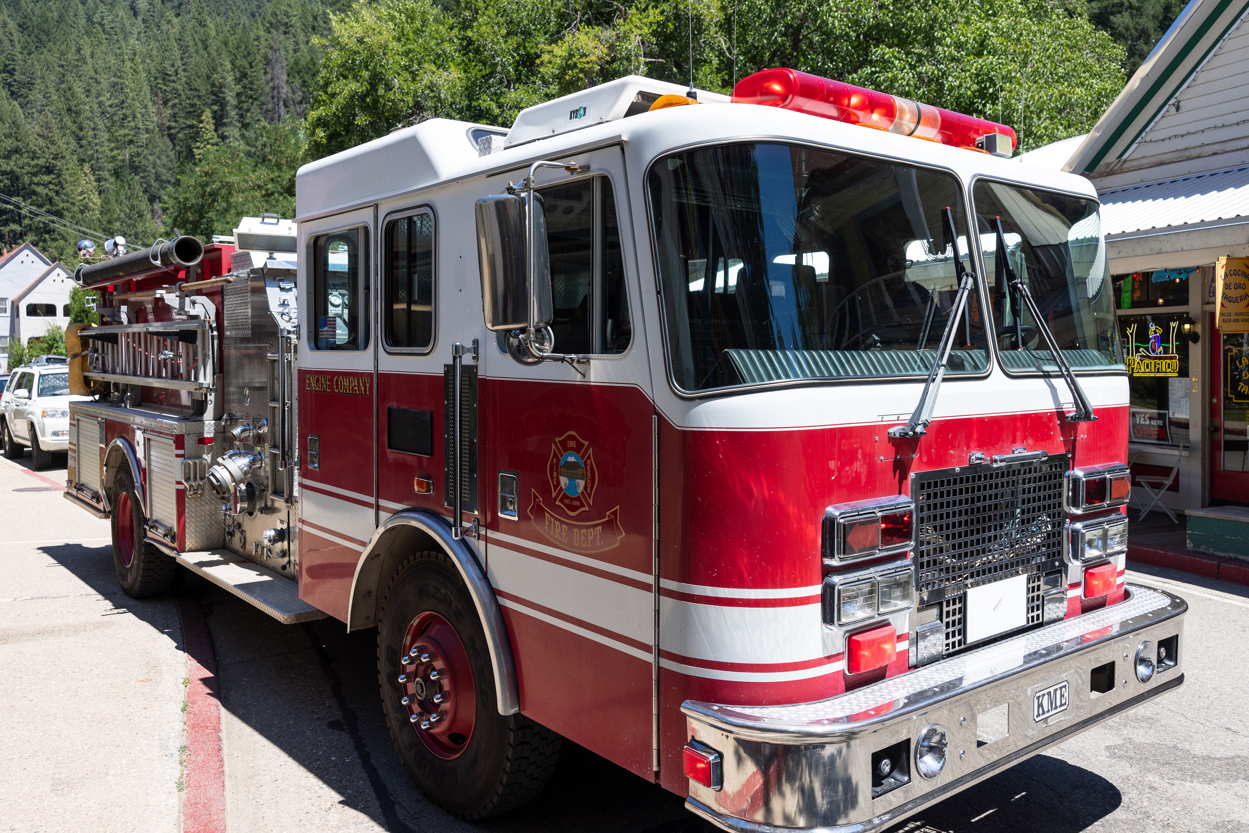 Captain Jimenez starts the drive to Mexico from Station 1 in Downieville.