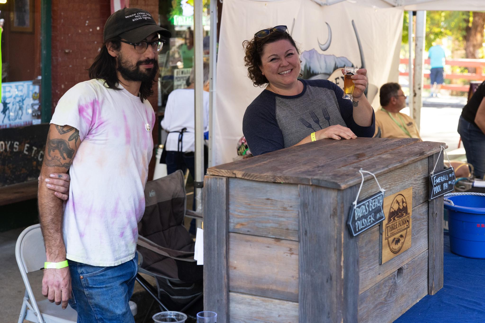The Three Forks Bakery & Brewing Co. booth