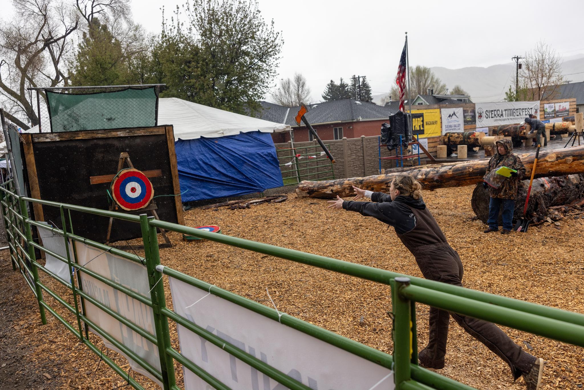 The Axe Throw was a popular and competitive event