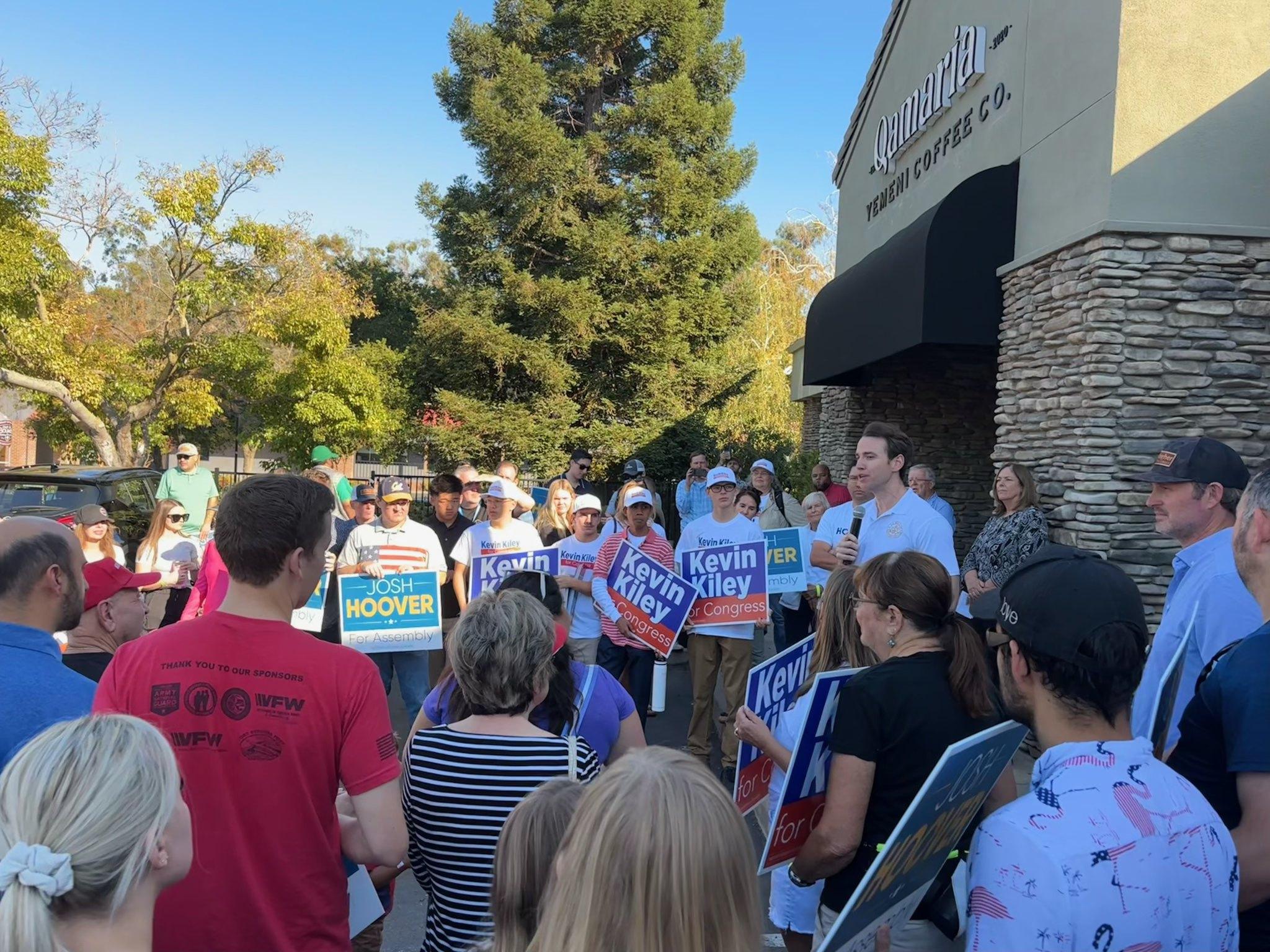 Kiley at a 2024 campaign event in Folsom. Credit: Kevin Kiley.
