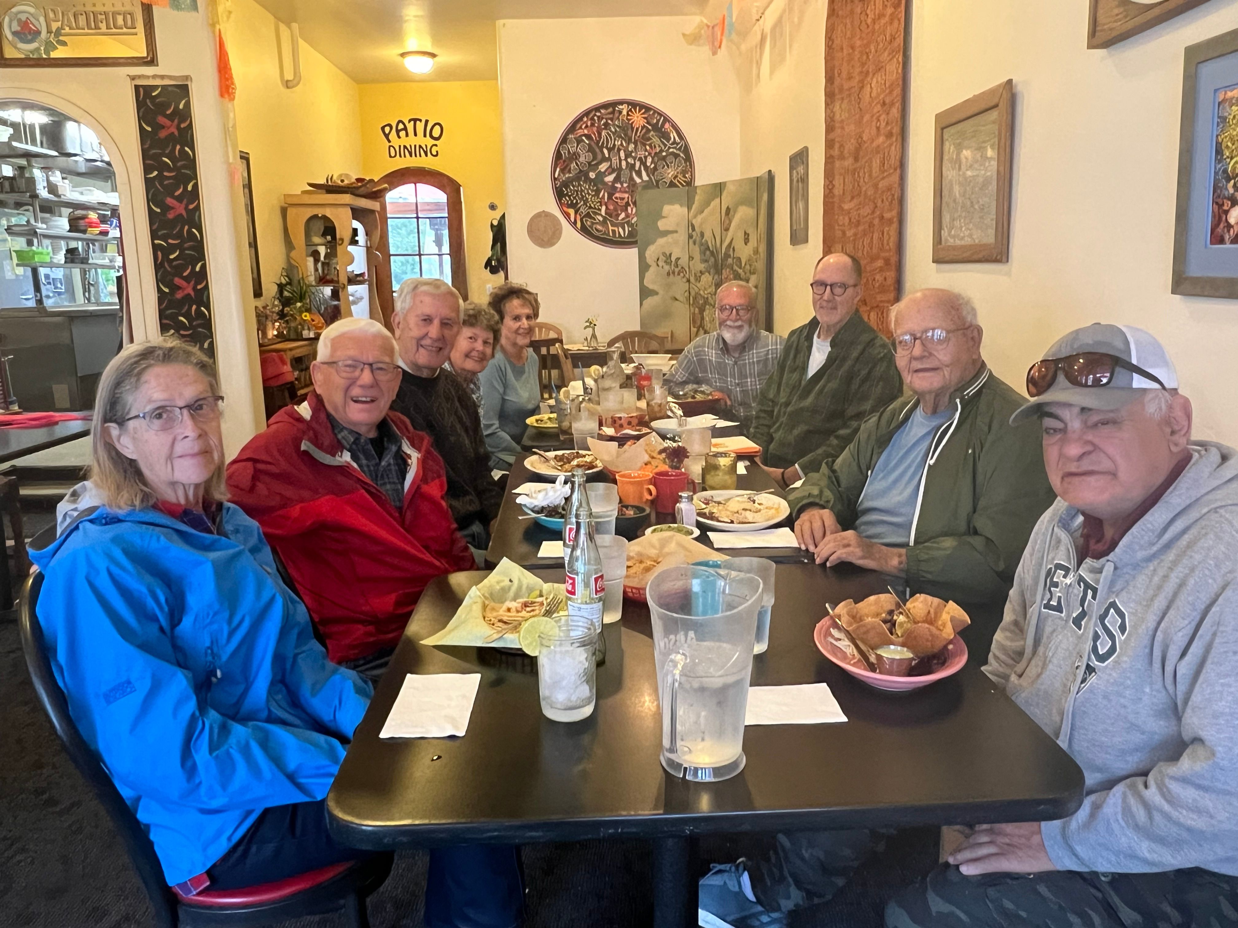 Museum volunteers lunch at La Cocina de Oro.