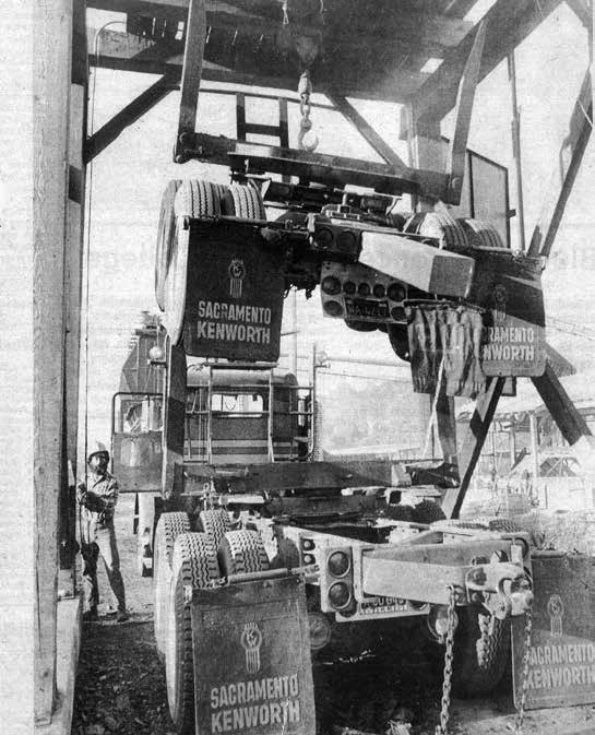 Kevin loadig his trailer at Sierra Mountain Mills in Celestial Valley, California, in 1977.