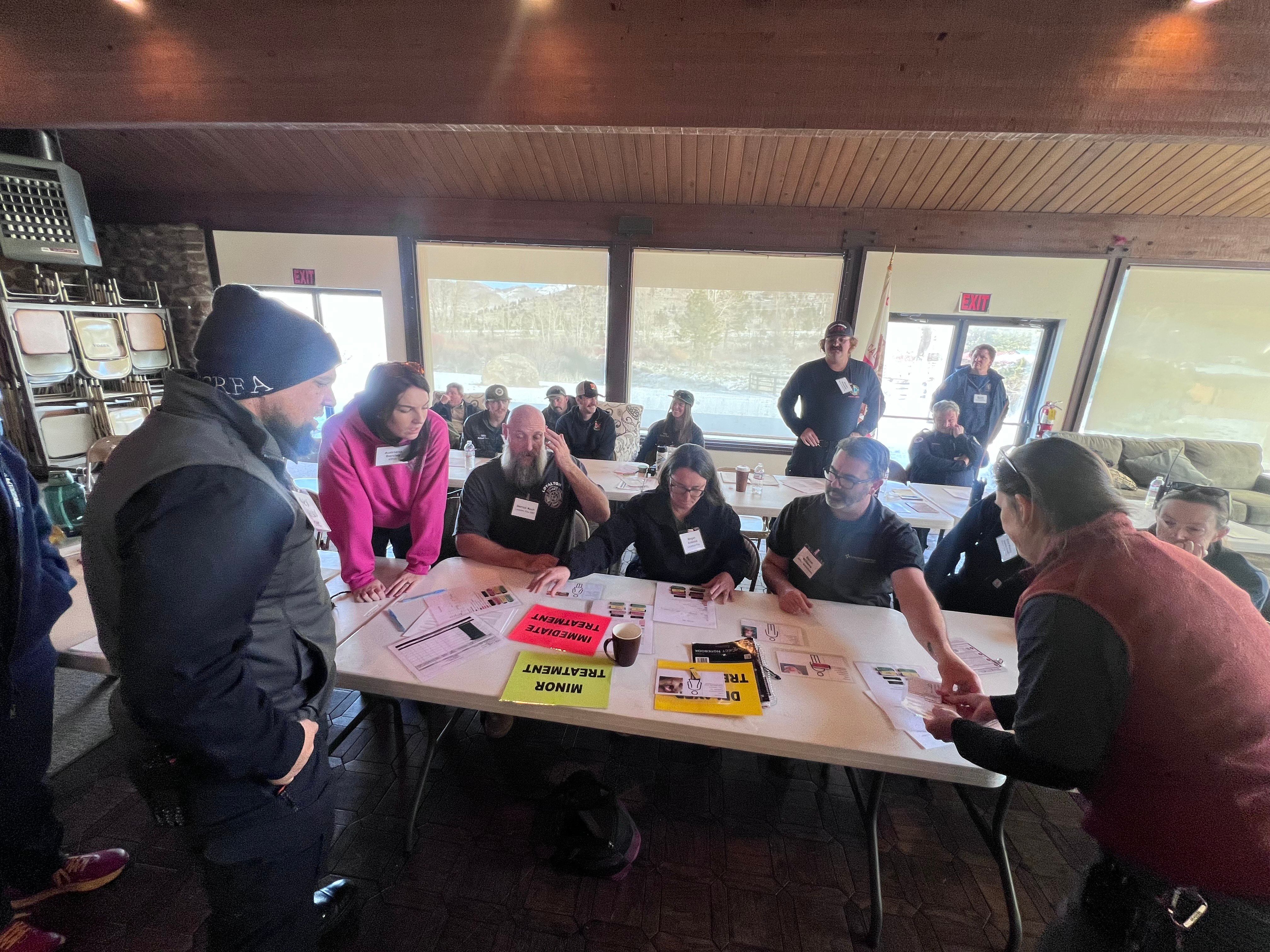 The drill involved effectively performing triage on victims. Photo provided by Sierra County.