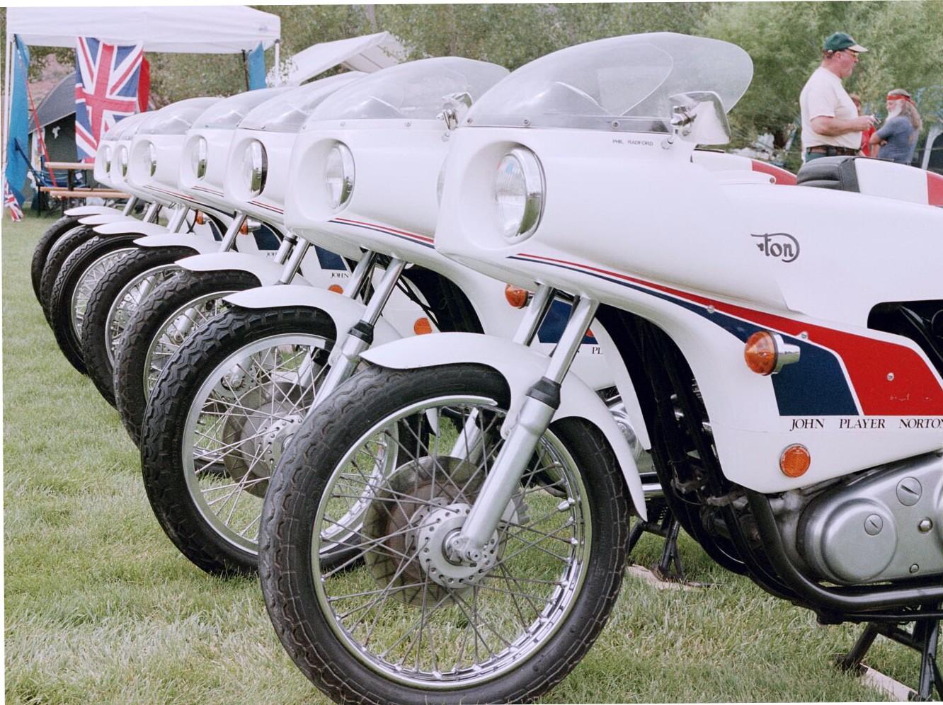 Classic Norton motorcycles.