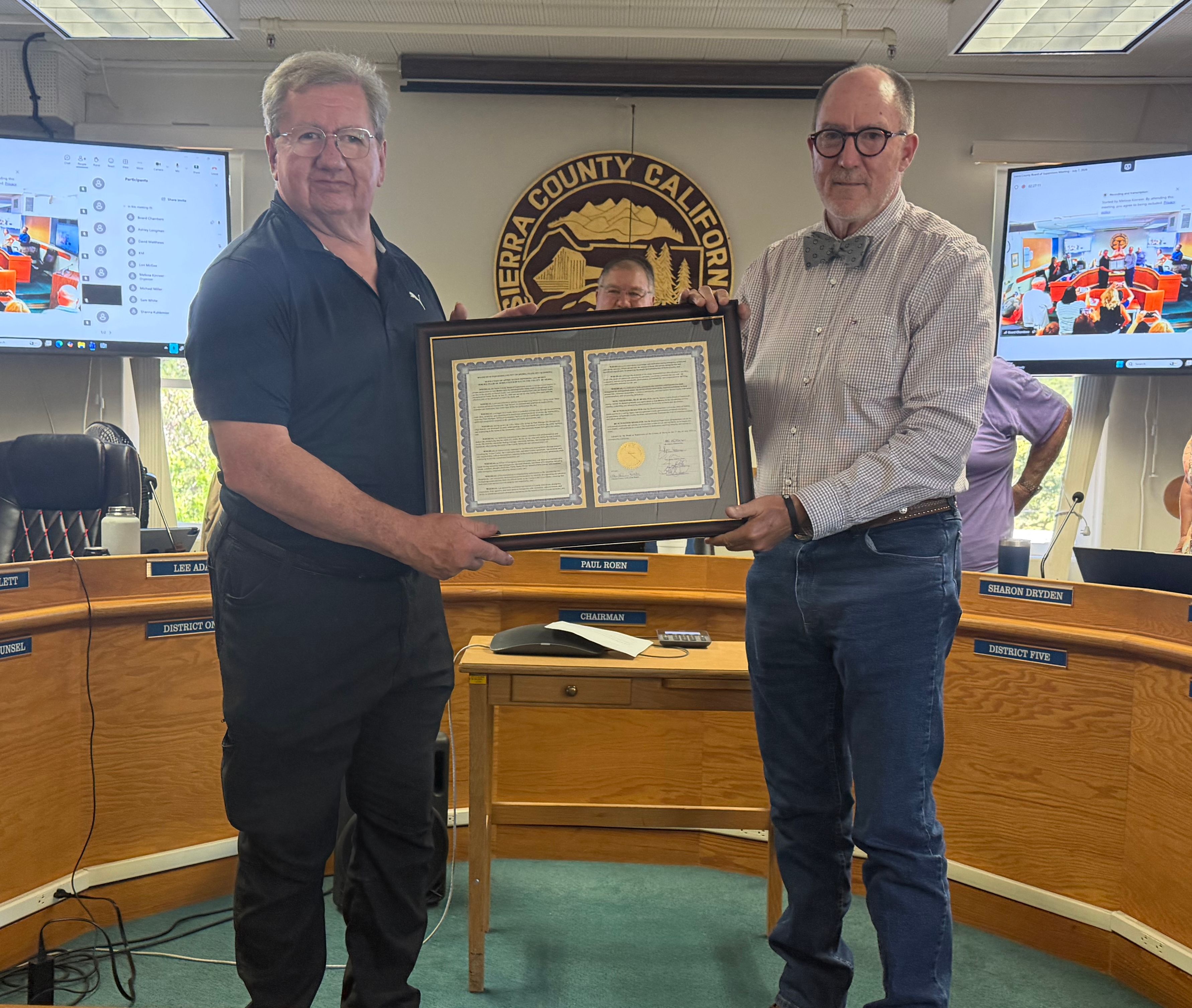 Sierra County Honors Lee Brown After Retirement