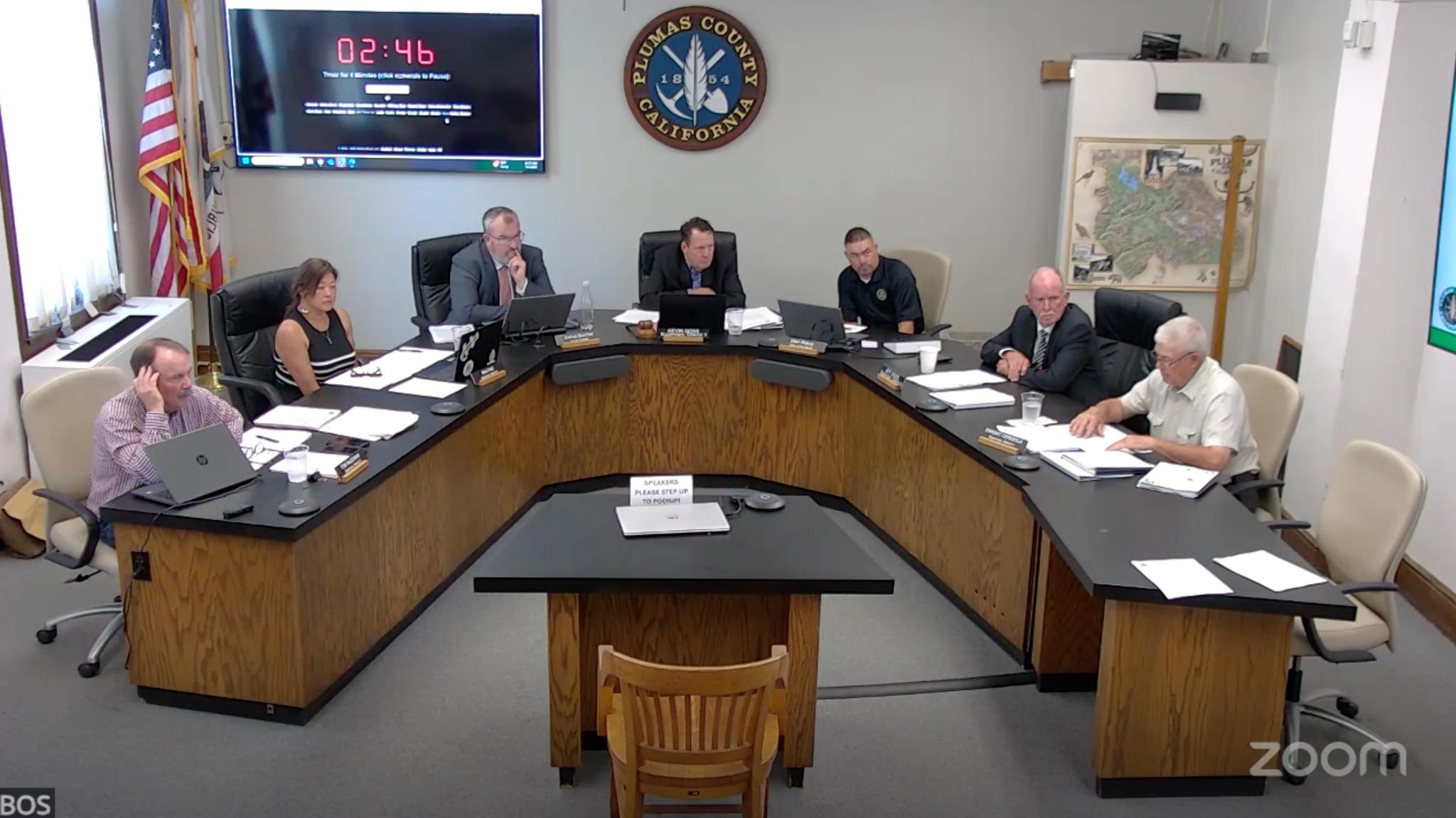 Plumas Supervisors hear an endorsement of Undersheriff Hermann.