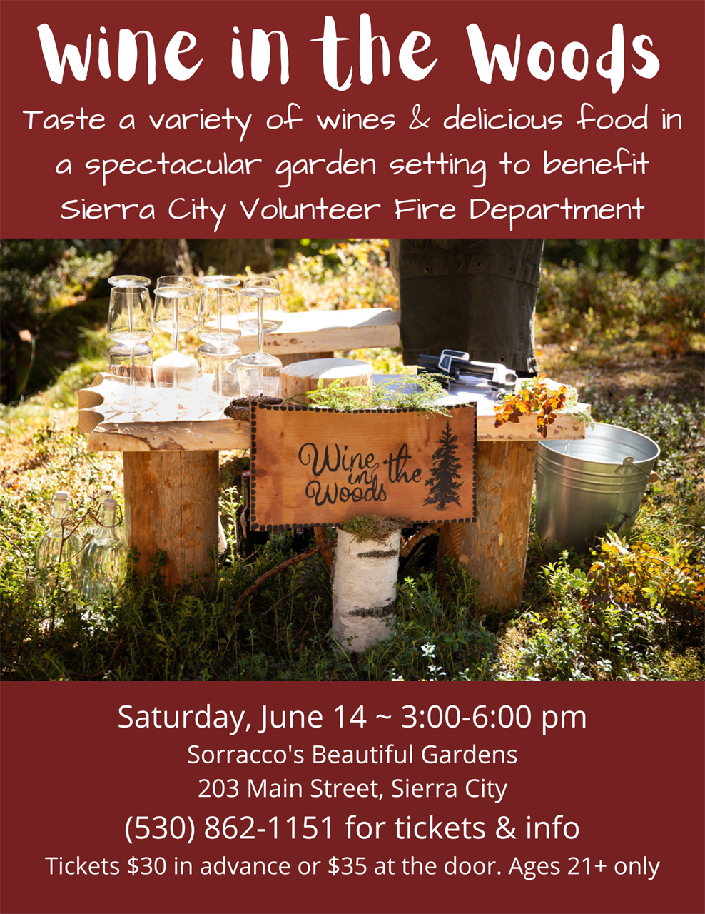 Wine in the Woods flyer