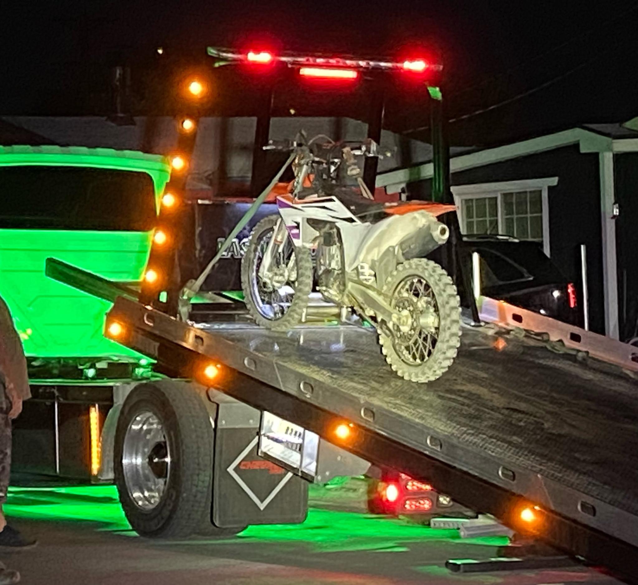 A picture of the arrested rider’s motorcycle. Photo: CHP - Susanville/Facebook.