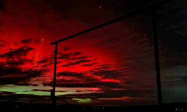 Northern Lights Visible Above Sierra Valley