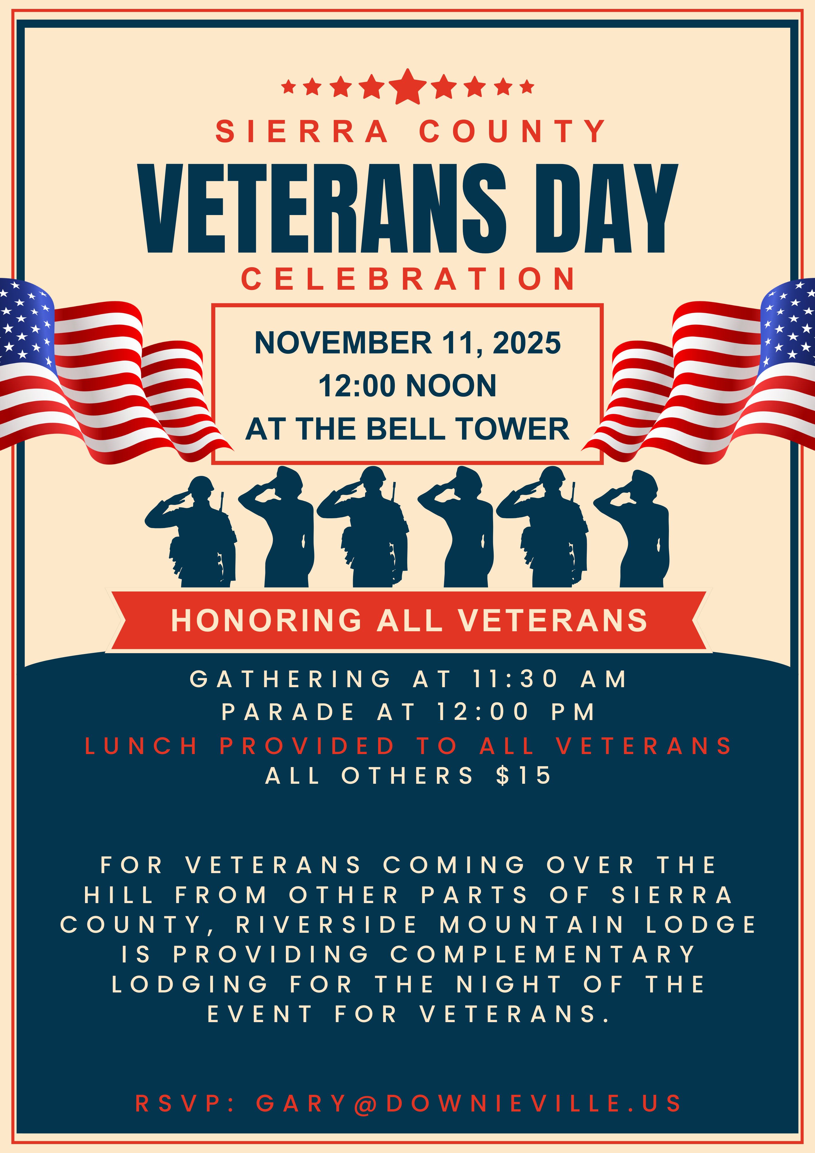 Downieville to Host Veterans Day Tribute and Parade