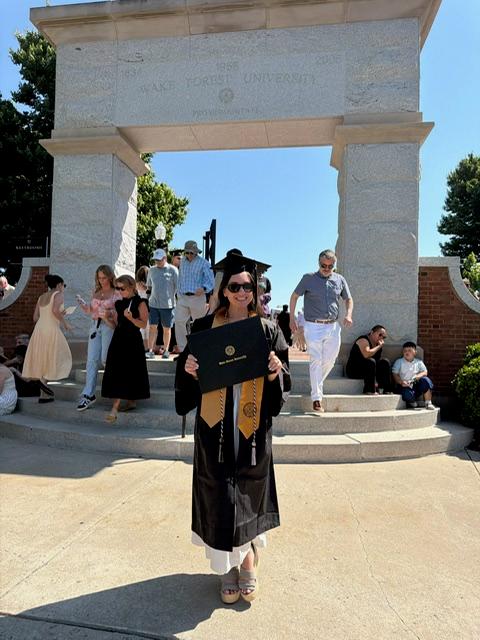 A photo of Lilly at her graduation.