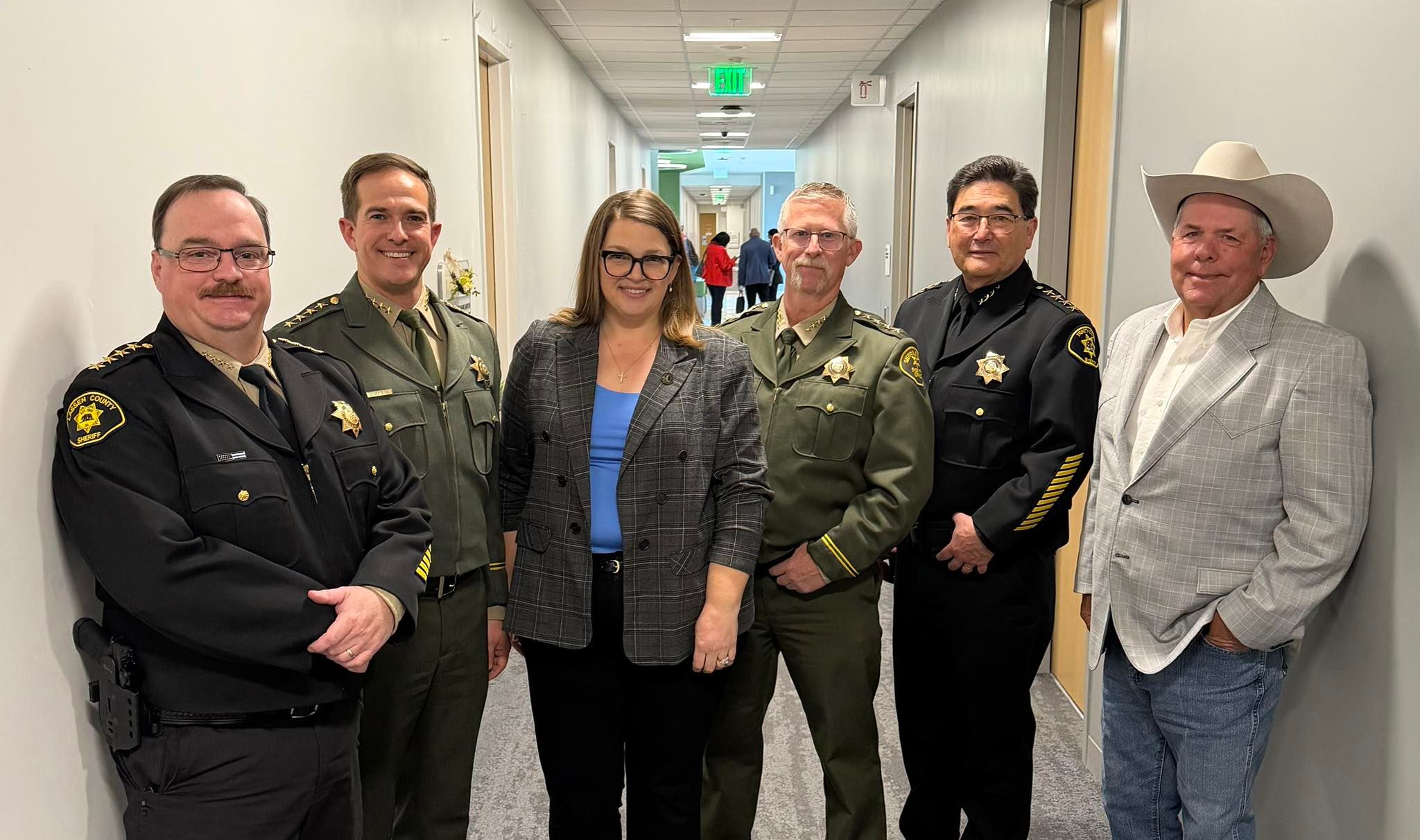 Assemblywoman Heather Hadwick with local leaders opposed to SB 1305, including Sierra County Sheriff Mike Fisher.