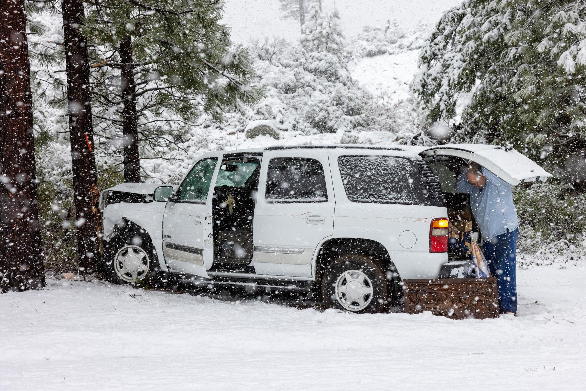 Crash just west of Bassetts — driver uninjured