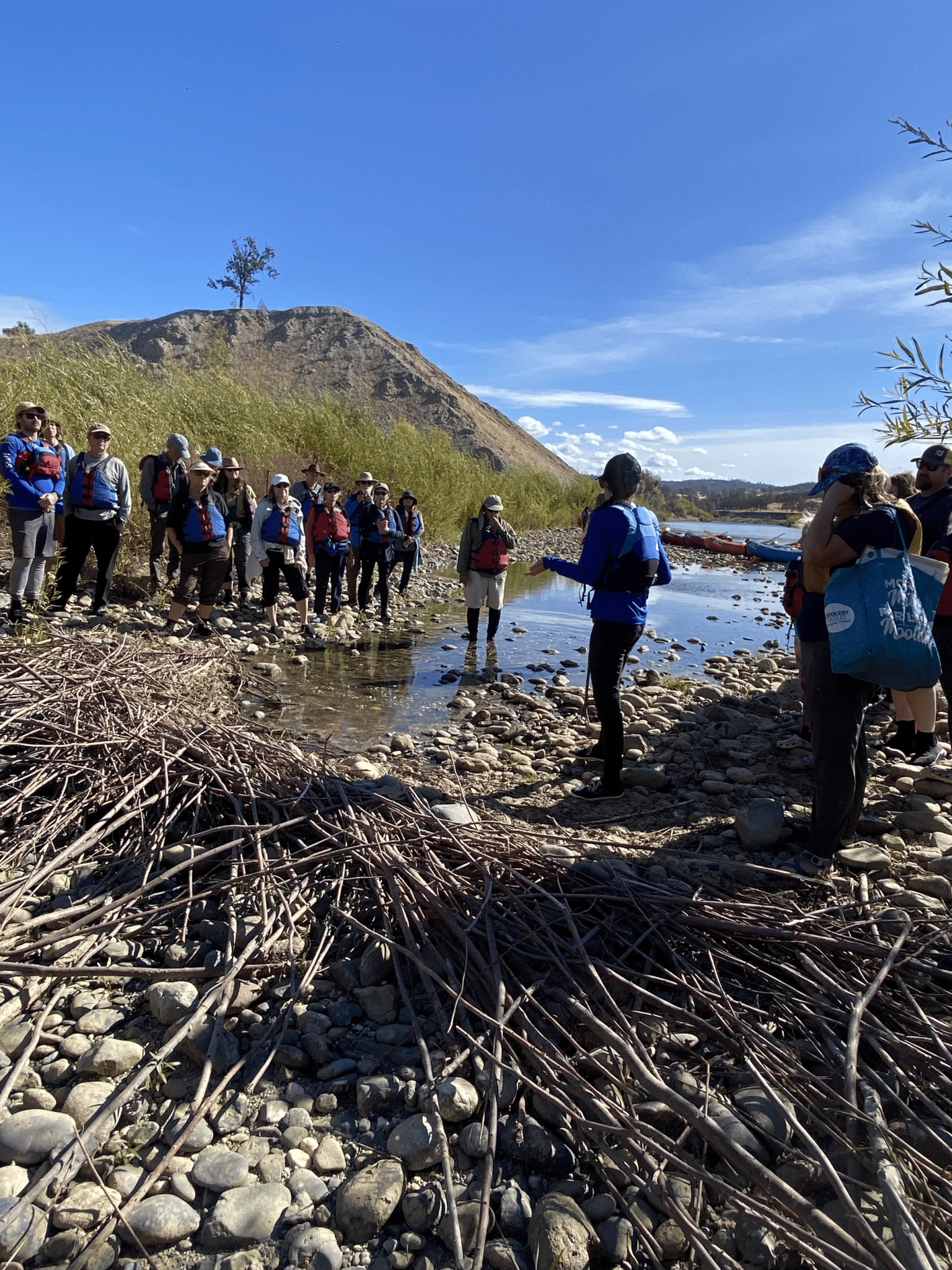 An educational opportunity during a Salmon Expedition.