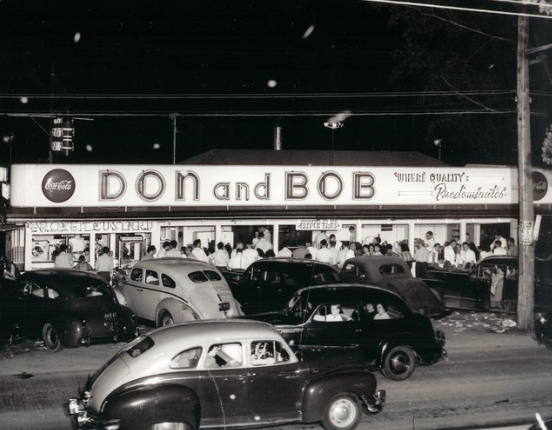 A favorite high school hangout in Rochester, 1950s.