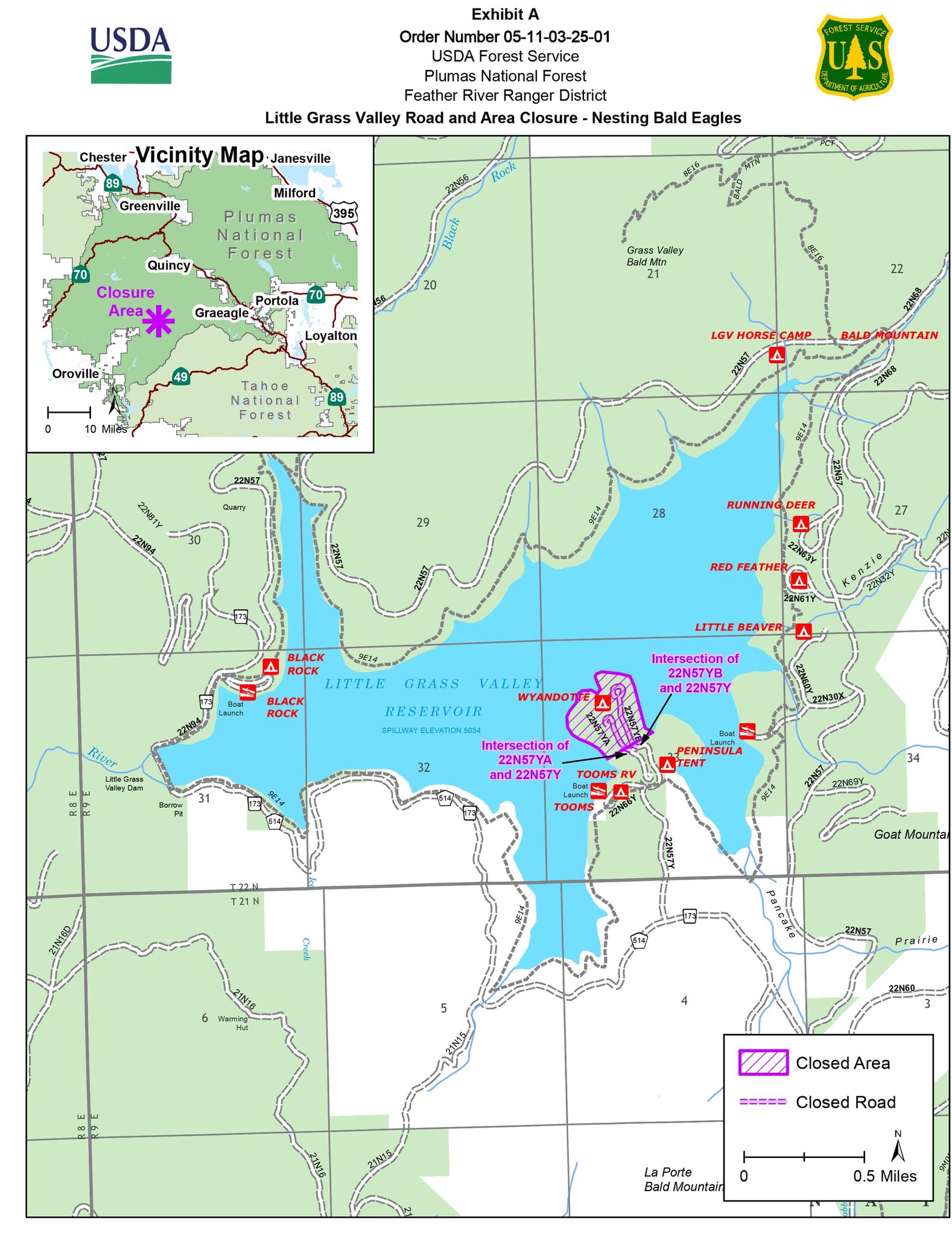 Map of the campground closure.