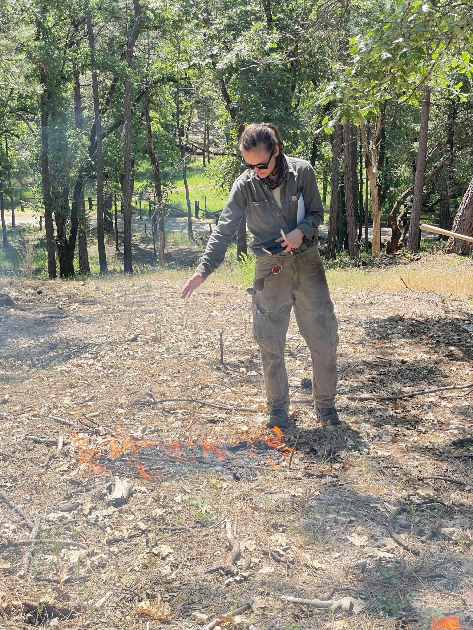 Craig illustrates the principles of a safe training burn