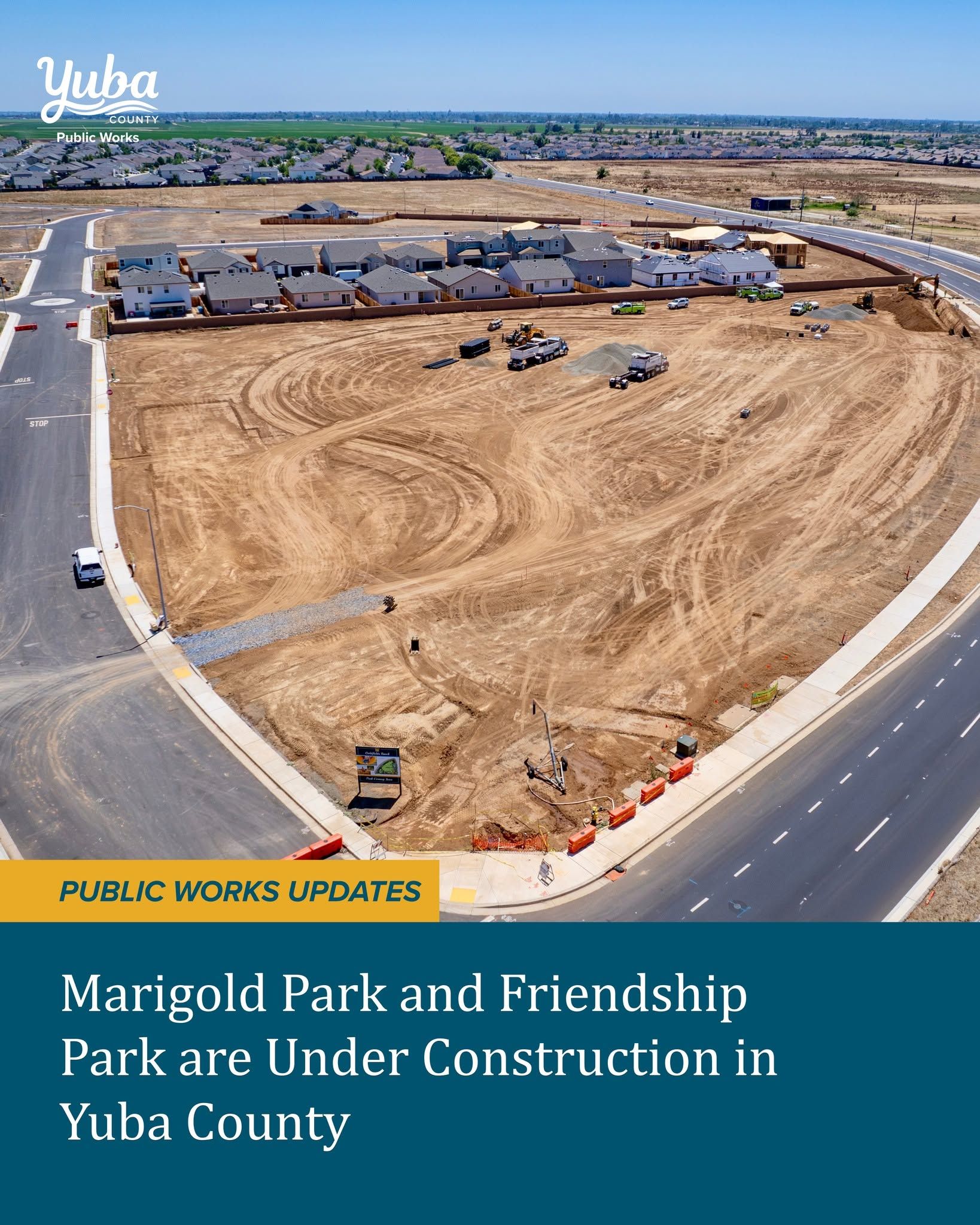 Construction Begins on Marigold Park Along Goldfields Parkway